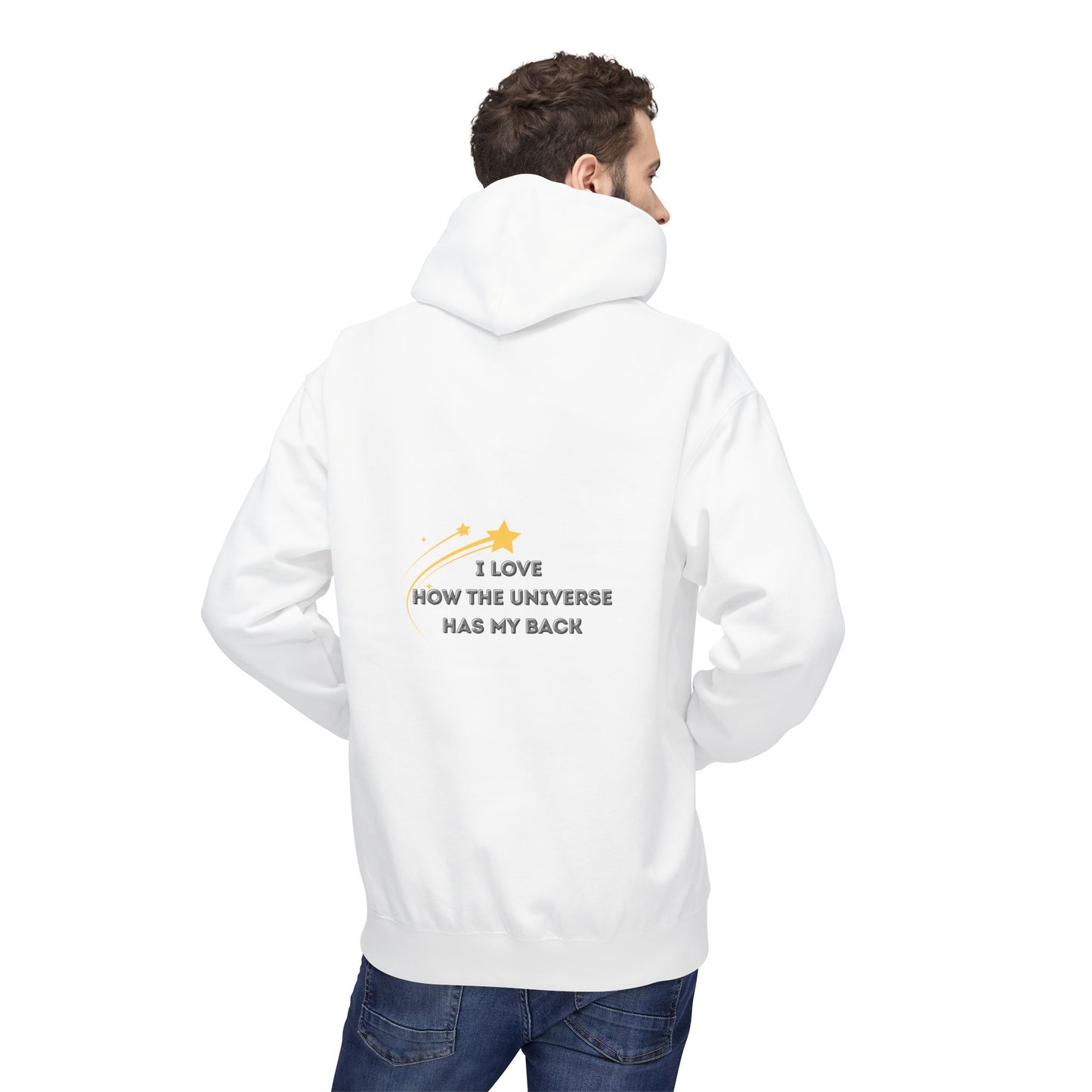 The Universe has my back Cosmic Vibe Hoodie - Unisex Midweight Softstyle Fleece, Perfect for Stargazers, Space Lovers, Unique Gift, Inspirational Apparel, [...]
