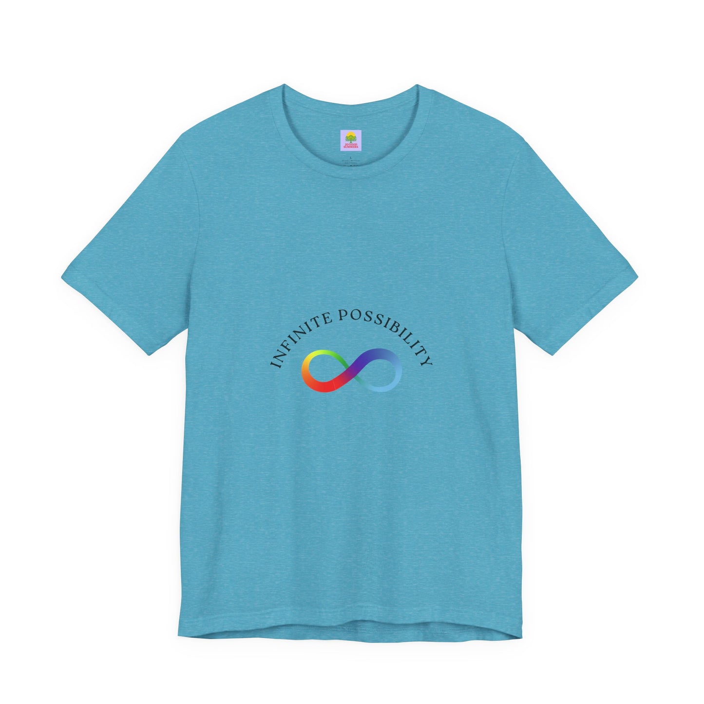 Colorful Infinite Possibility Tee, LGBTQ Pride Shirt, Inspirational Gift, Gender-Neutral Top, Positive Affirmation T-Shirt