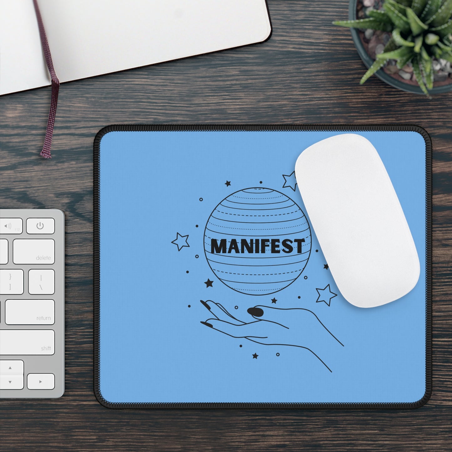 Manifest Gaming Mouse Pad, Desk Accessory, Gamer Gift, Office Decor, Inspirational Mousepad