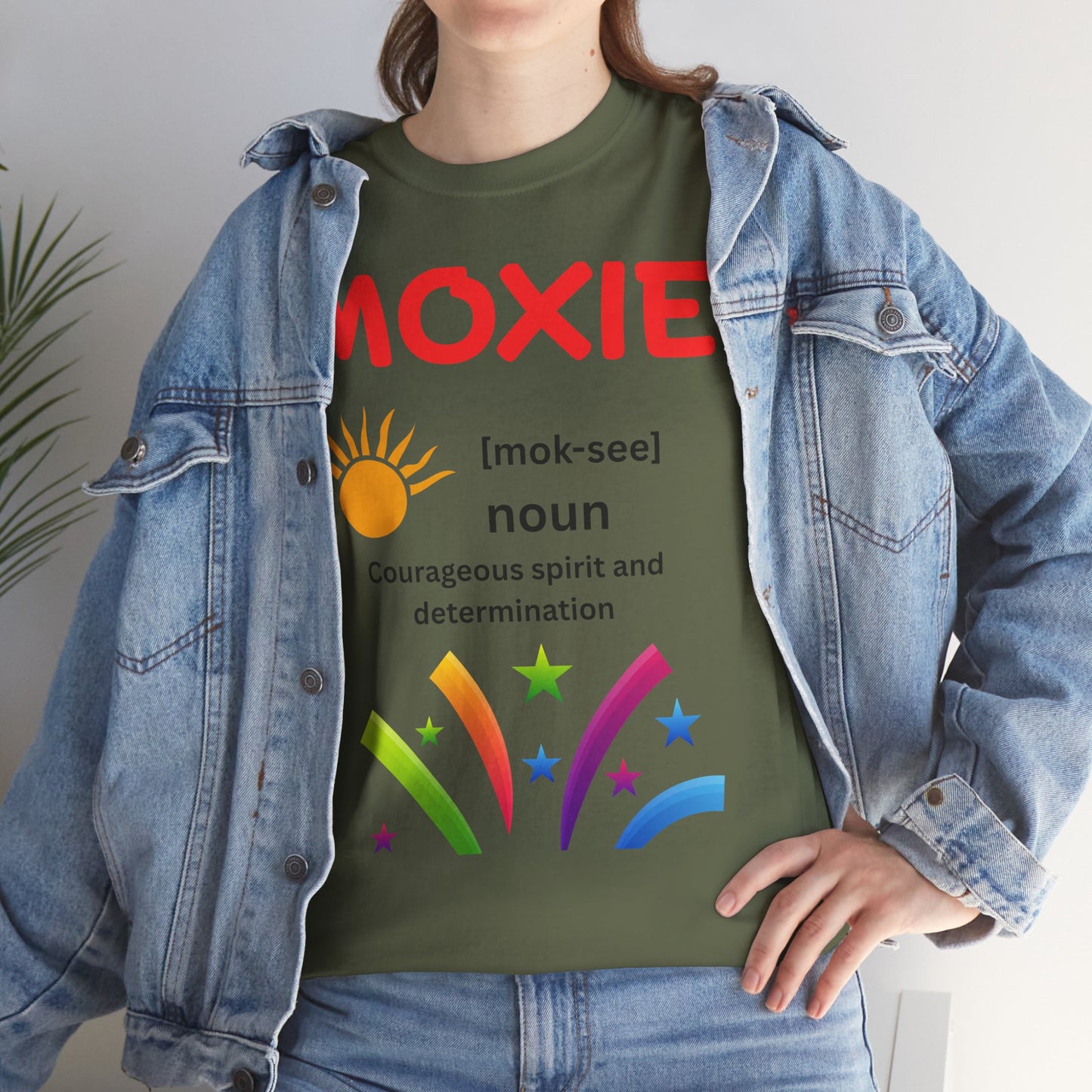 Moxie Definition Tee, Unisex Heavy Cotton T-Shirt, Inspirational Gift, Motivational Apparel, Casual Wear, Birthday & Encouragement Gift