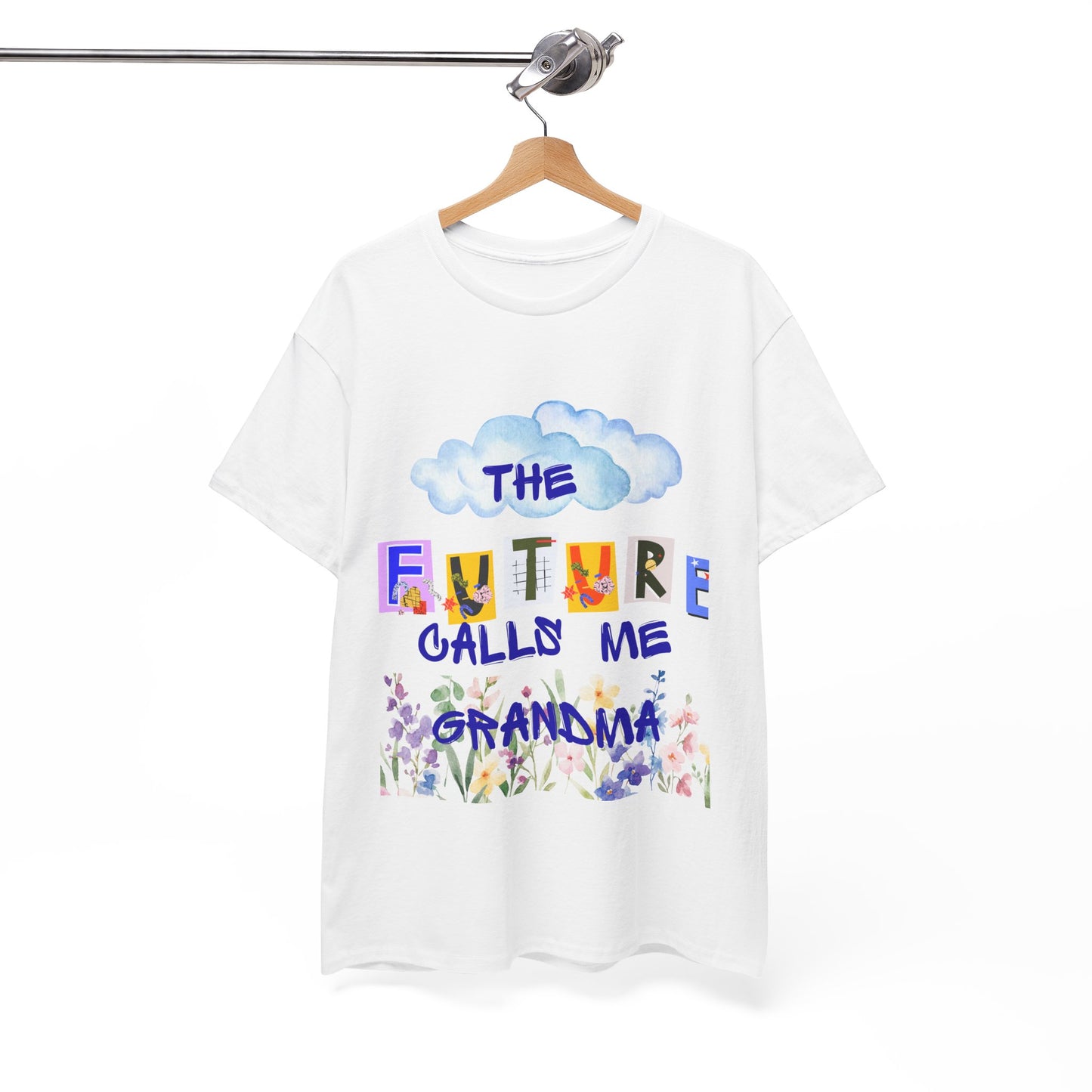 The Future Calls Me Grandma Tee, Unisex Cotton T-Shirt for Grandparents, Birthday Gift, Baby Shower, Family Gatherings, Fun Statement Tee