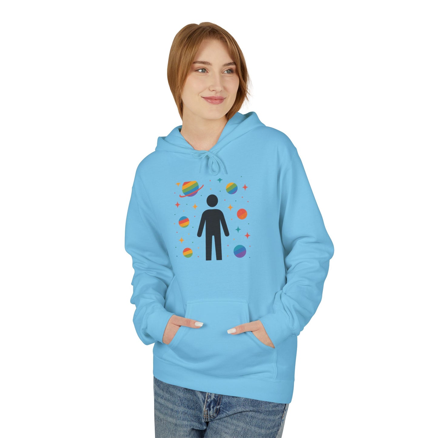 The Universe has my back Cosmic Vibe Hoodie - Unisex Midweight Softstyle Fleece, Perfect for Stargazers, Space Lovers, Unique Gift, Inspirational Apparel, [...]