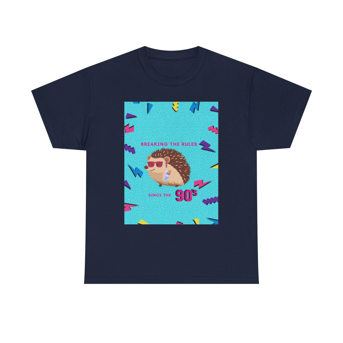 90s Vintage-Inspired Hedgehog Tee | Retro Cotton Shirt, Unisex Casual Wear, Perfect for Nostalgia Lovers, Gift for Birthdays, Summer Outings