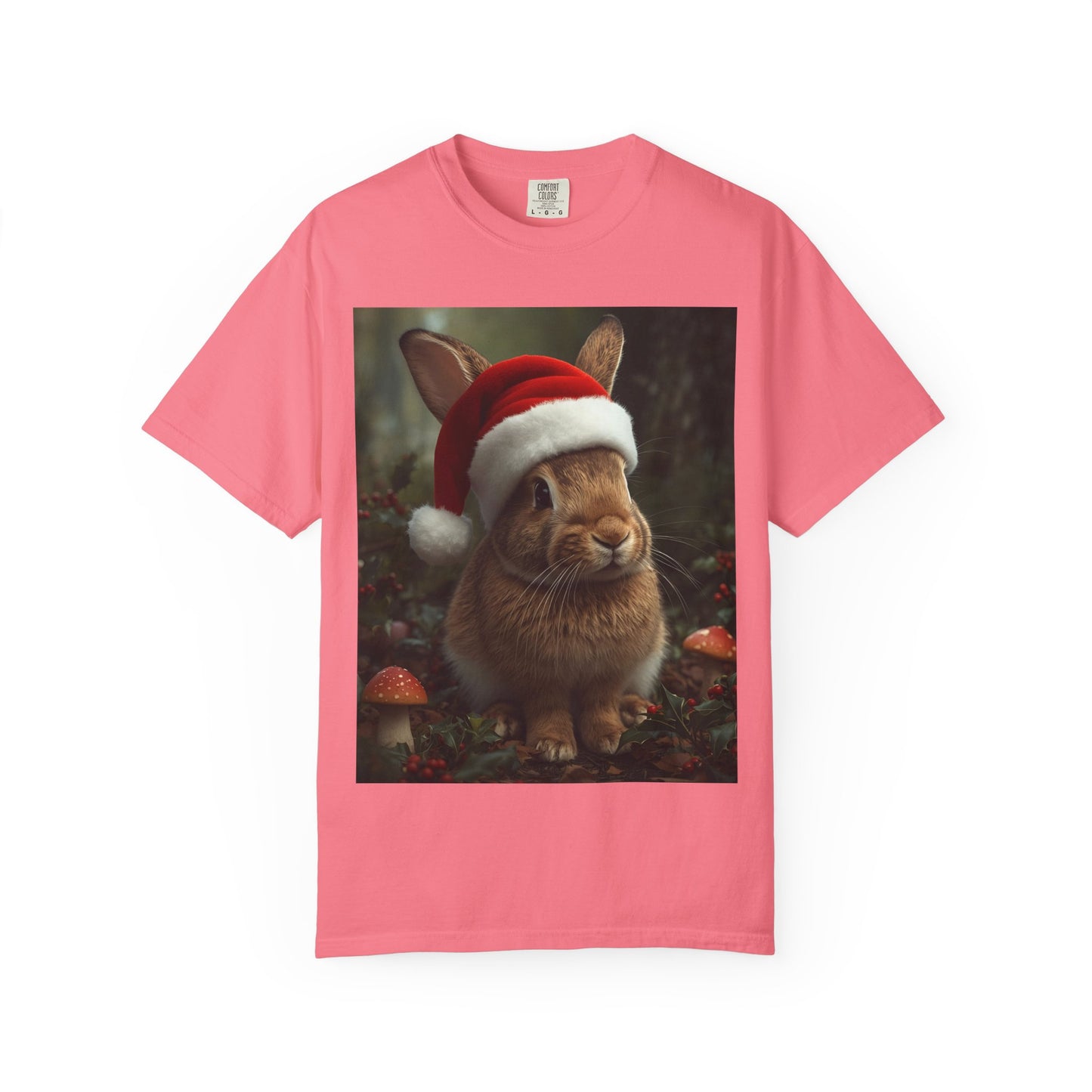 Festive Bunny T-Shirt, Funny Christmas Tee, Cute Holiday Shirt, Animal Lover Gift, Winter Apparel