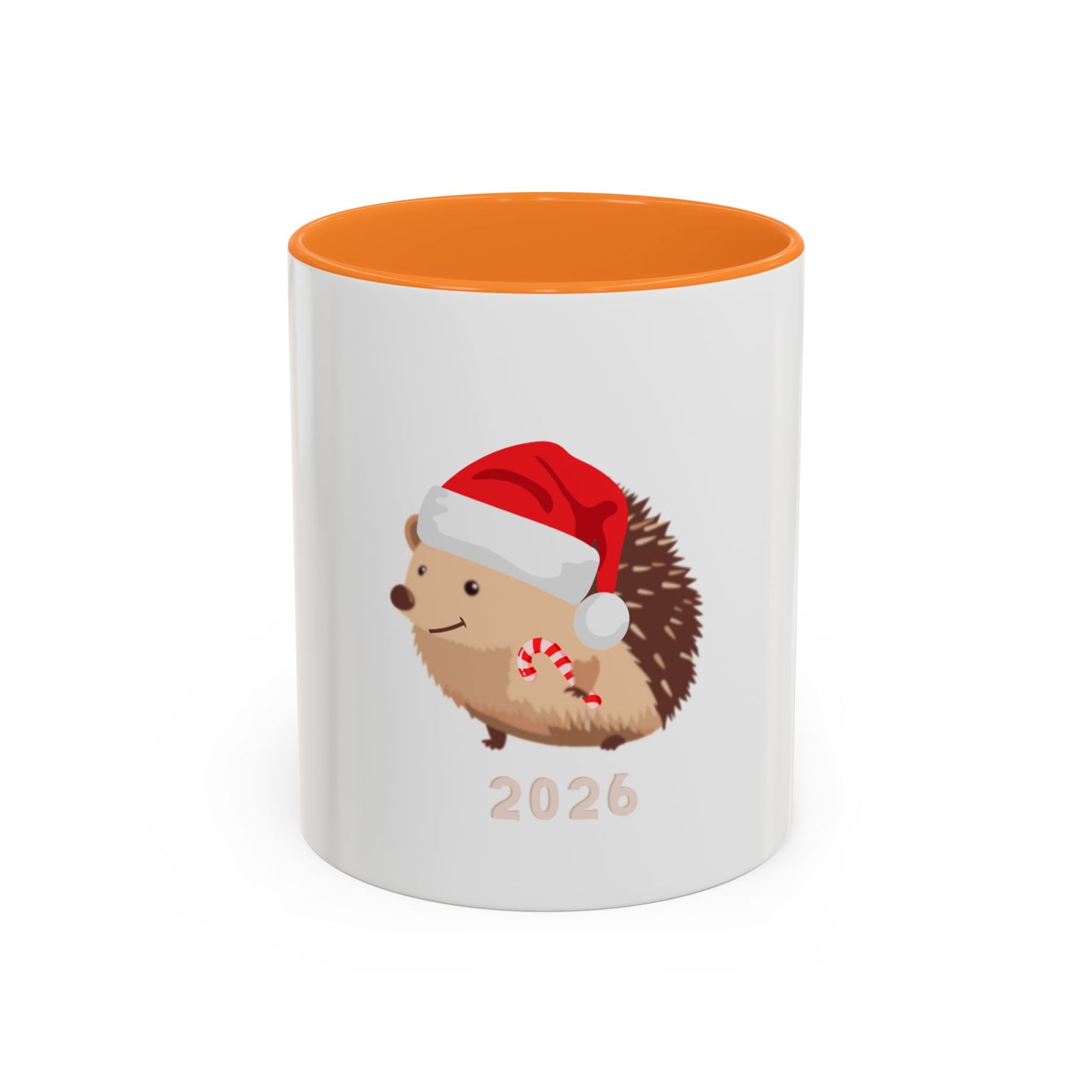 Colorful Mugs (11oz, 15oz) Christmas Mugs, Holiday Mugs, Cute Hedgehog Mugs, adorable Holiday hedgehog Mugs