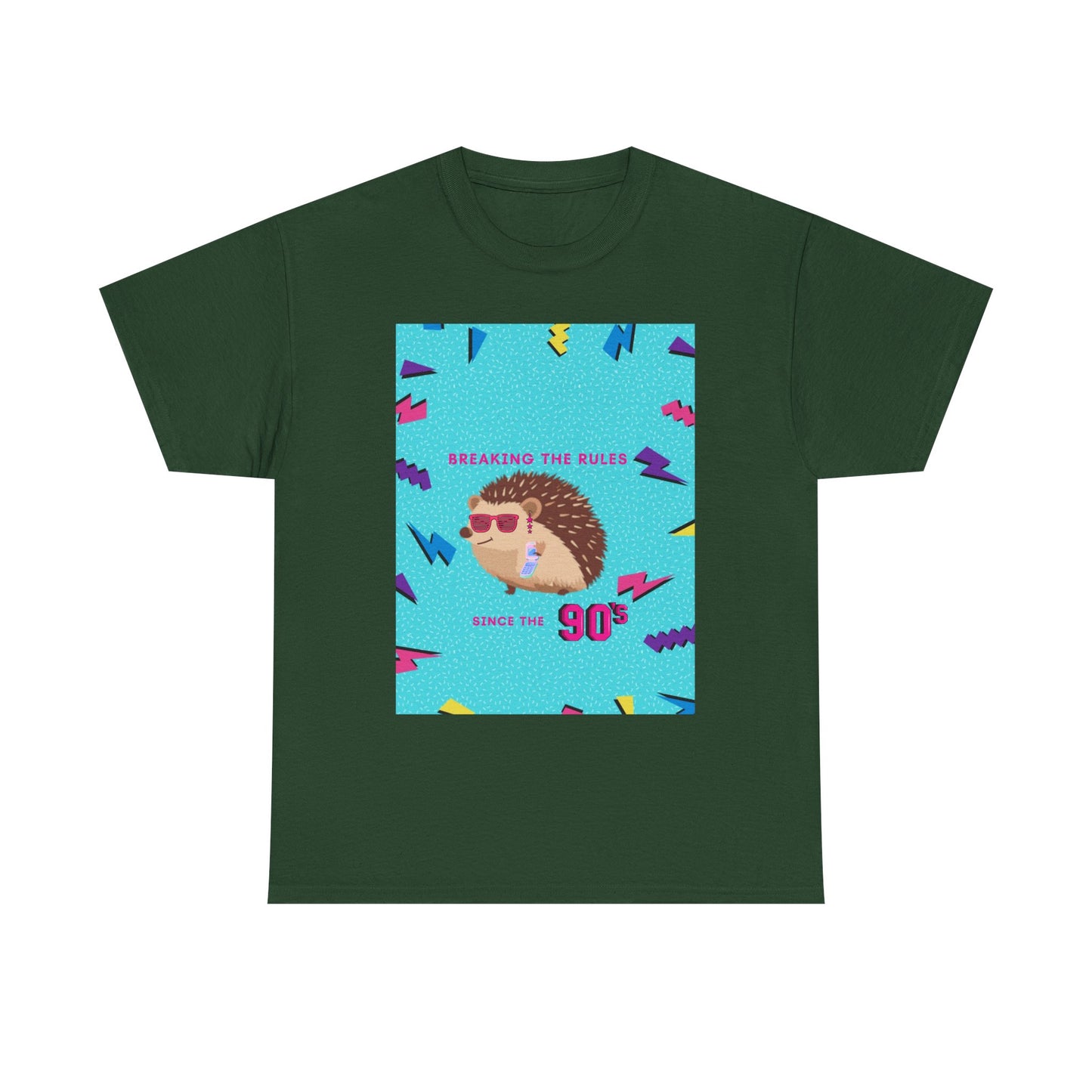 90s Vintage-Inspired Hedgehog Tee | Retro Cotton Shirt, Unisex Casual Wear, Perfect for Nostalgia Lovers, Gift for Birthdays, Summer Outings
