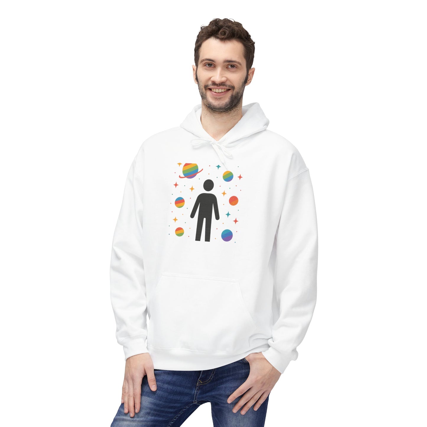 The Universe has my back Cosmic Vibe Hoodie - Unisex Midweight Softstyle Fleece, Perfect for Stargazers, Space Lovers, Unique Gift, Inspirational Apparel, [...]