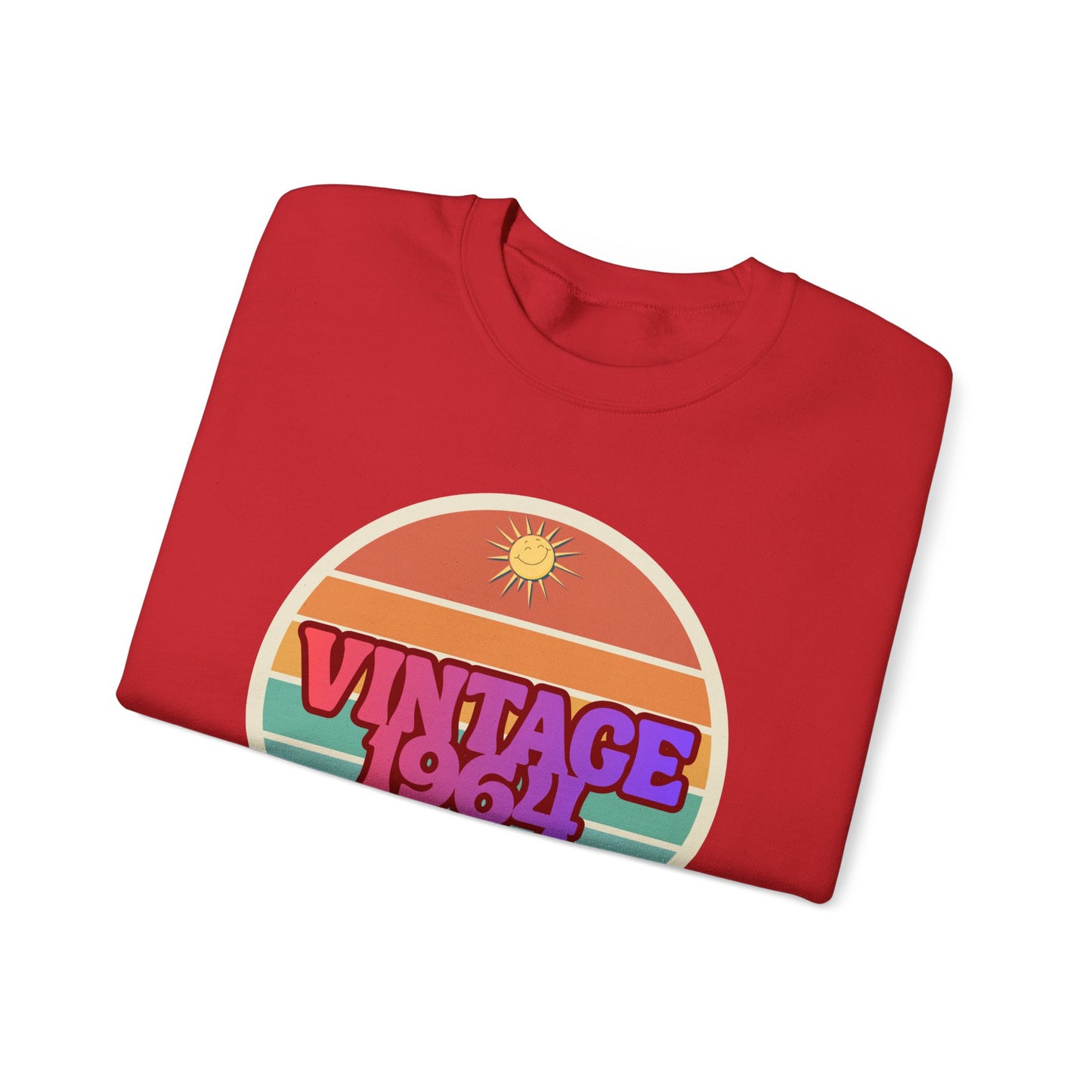 Vintage 1964 Crewneck Sweatshirt — Retro Sunset Graphic Pullover