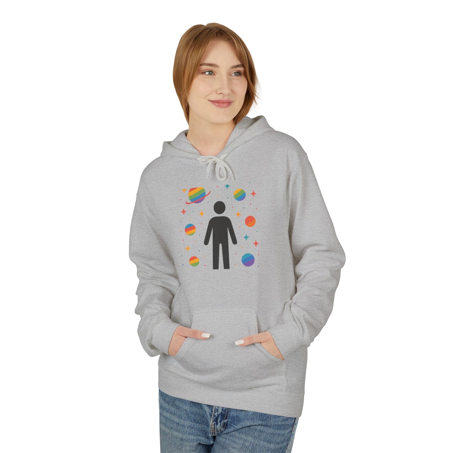 The Universe has my back Cosmic Vibe Hoodie - Unisex Midweight Softstyle Fleece, Perfect for Stargazers, Space Lovers, Unique Gift, Inspirational Apparel, [...]