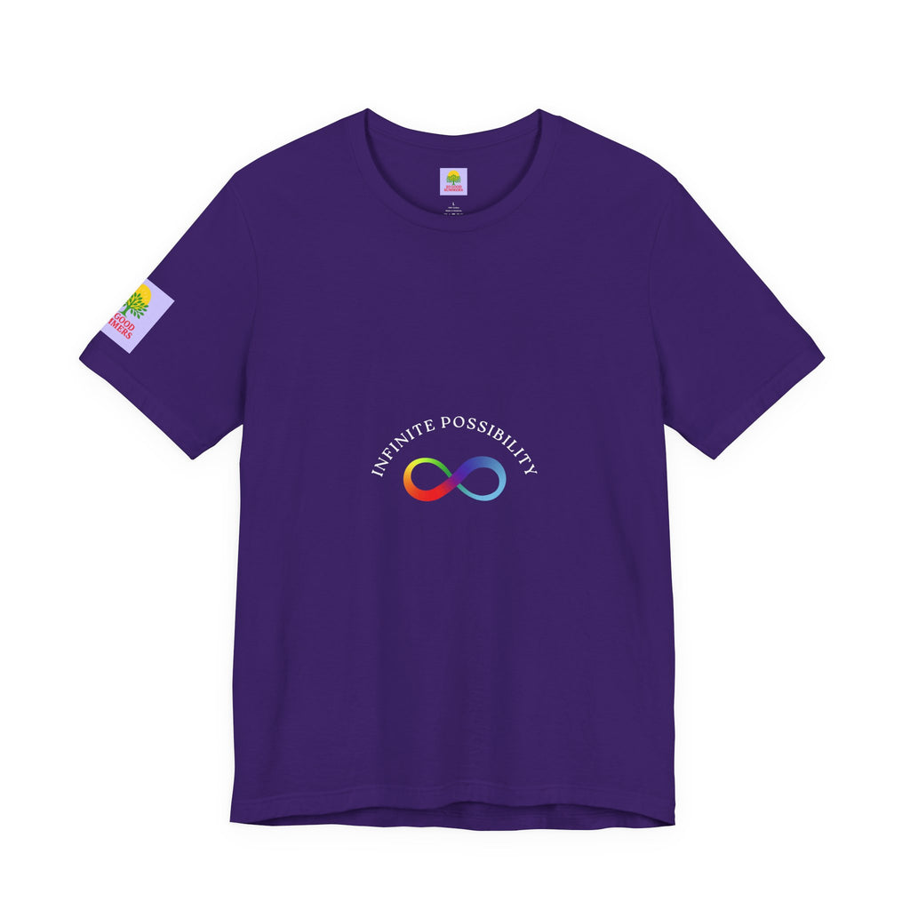 Colorful Infinity Symbol Unisex Tee, LGBTQ+ Pride T-shirt, Casual Everyday Wear, Gift for Friends, Creative Wardrobe Essential
