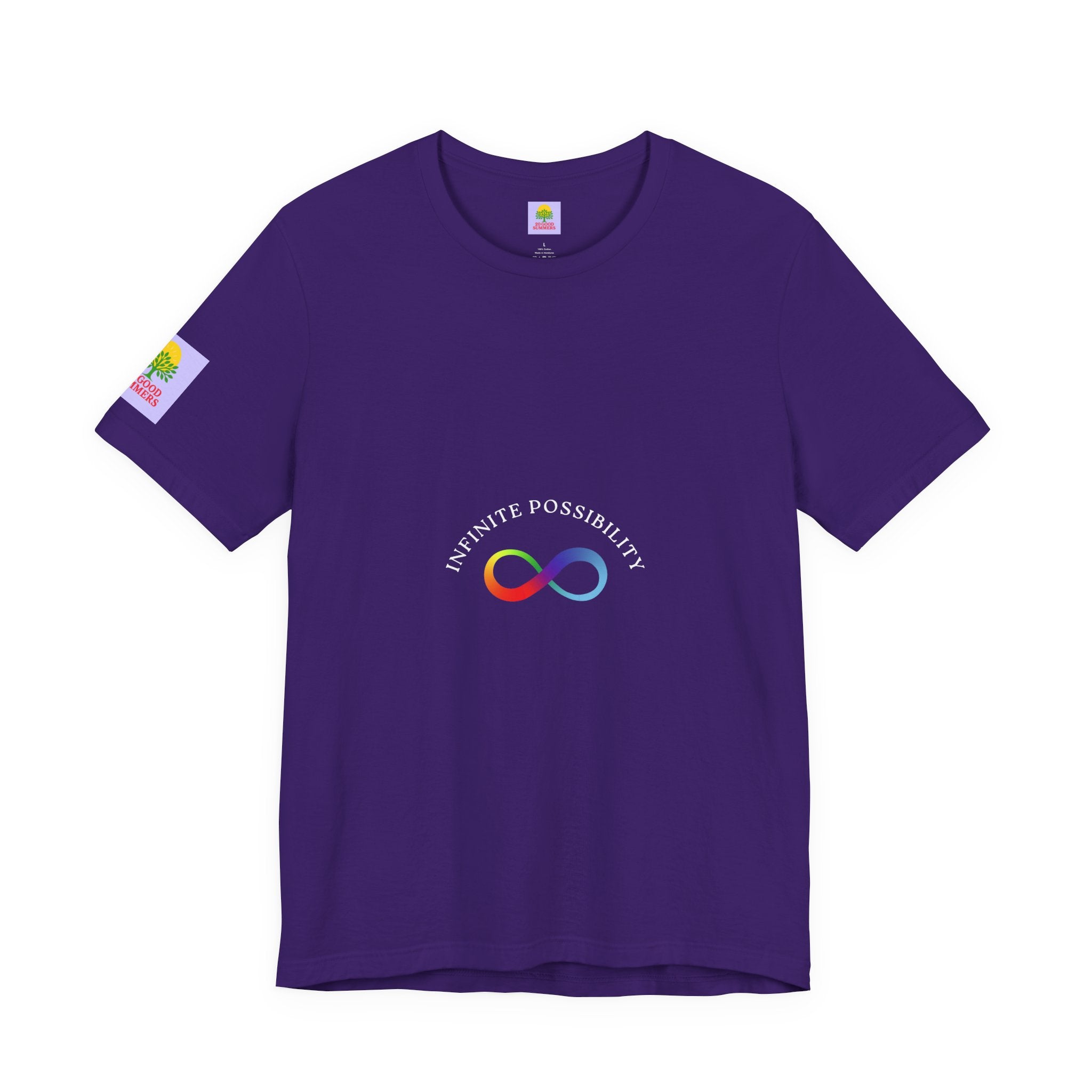 Colorful Infinity Symbol Unisex Tee, LGBTQ+ Pride T-shirt, Casual Everyday Wear, Gift for Friends, Creative Wardrobe Essential