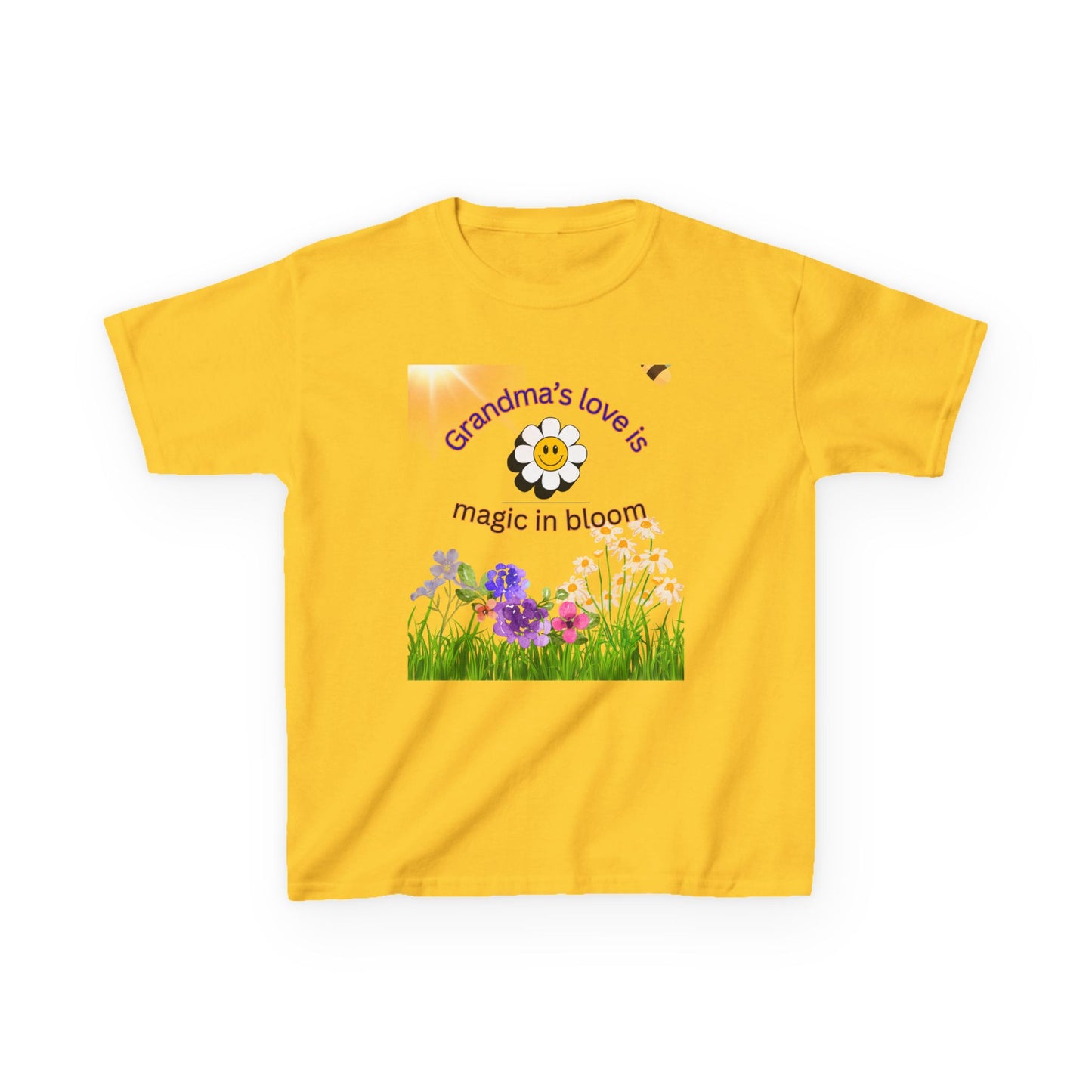 Grandma's Love Kids Tee - Floral Design, Gift for Grandkids, Spring Shirt, Cute Children's Apparel, Birthday Gift, Summer Fun