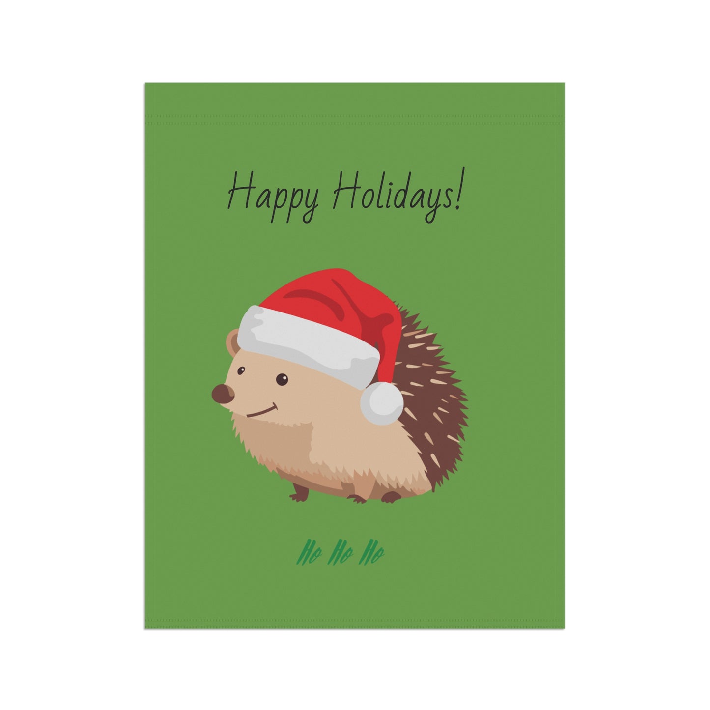 Garden & House Banner, Holiday Garden Flag, cute Hedgehog Holiday Flag