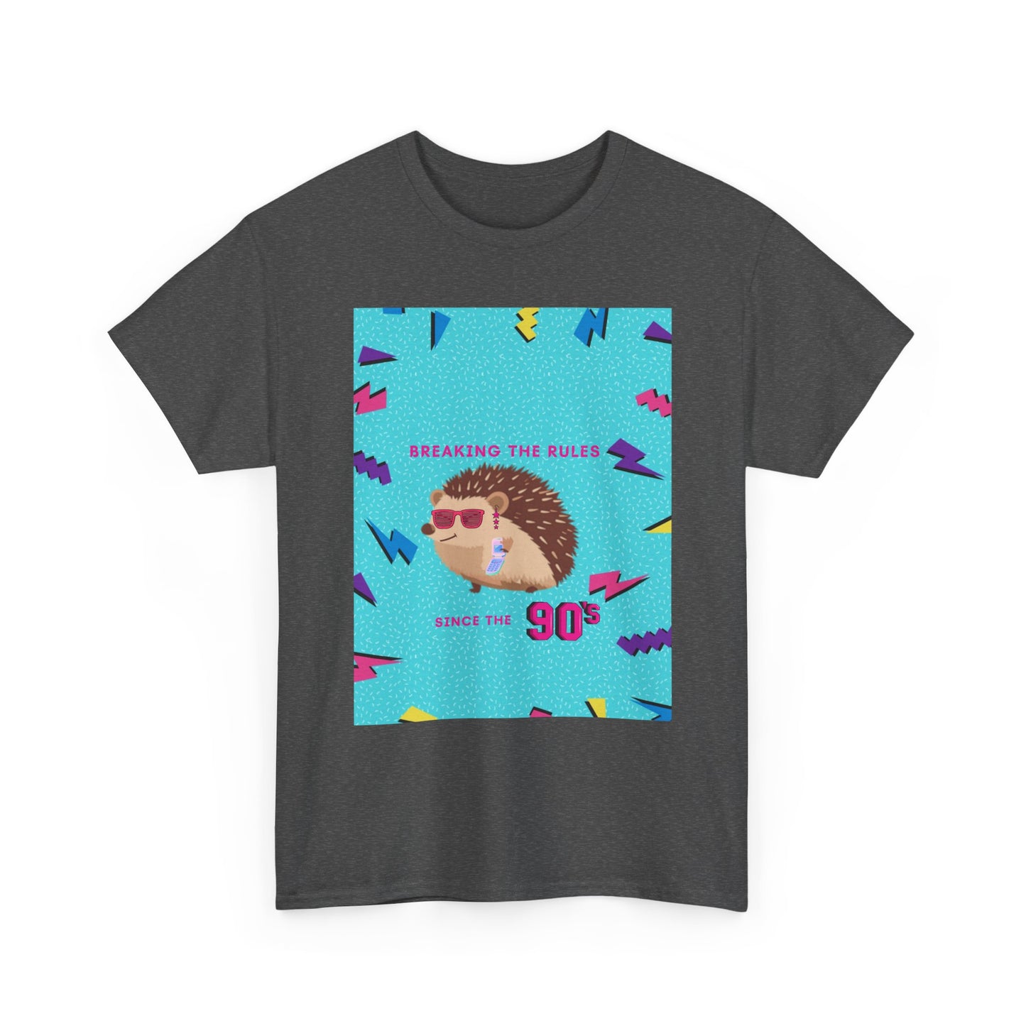 90s Vintage-Inspired Hedgehog Tee | Retro Cotton Shirt, Unisex Casual Wear, Perfect for Nostalgia Lovers, Gift for Birthdays, Summer Outings