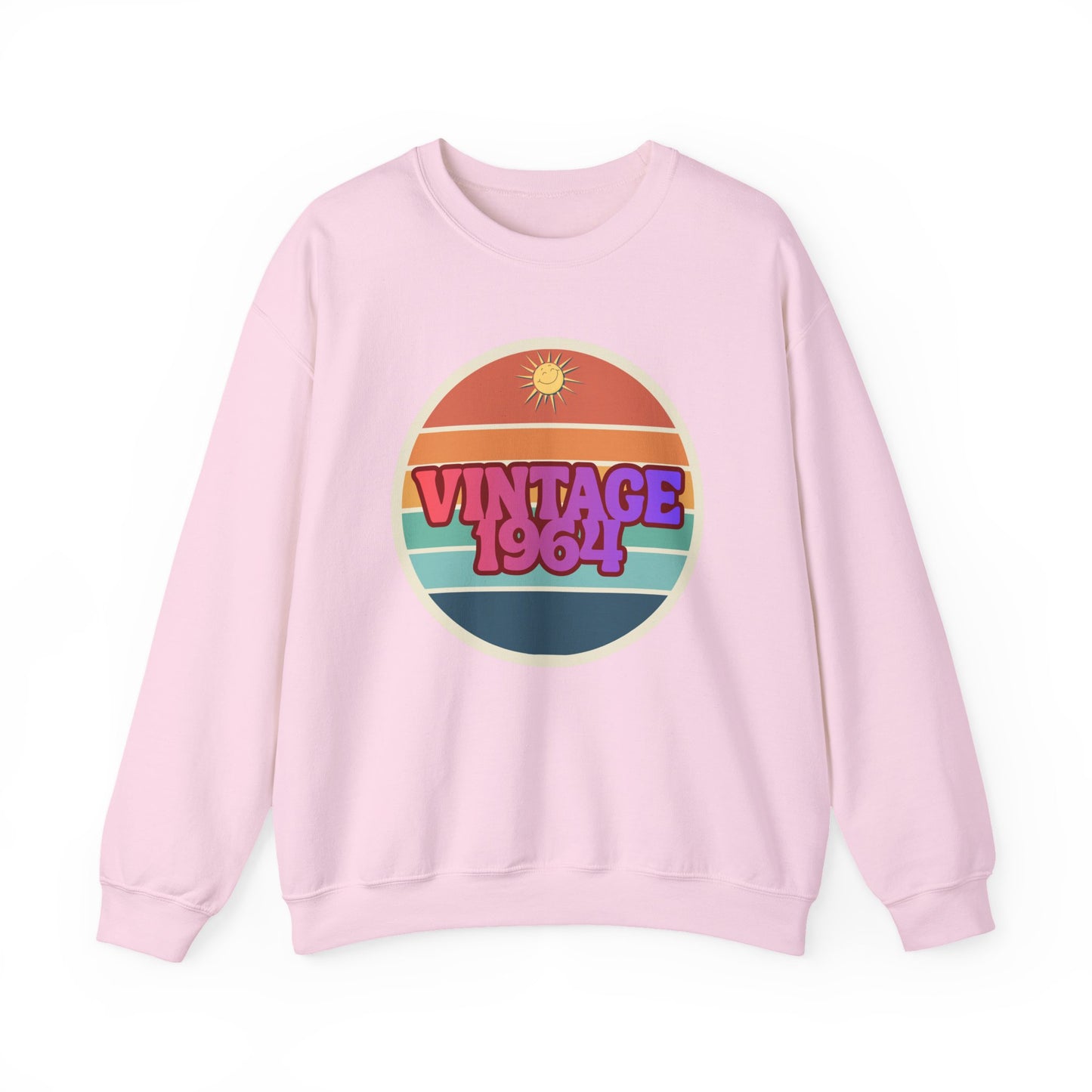 Vintage 1964 Crewneck Sweatshirt — Retro Sunset Graphic Pullover