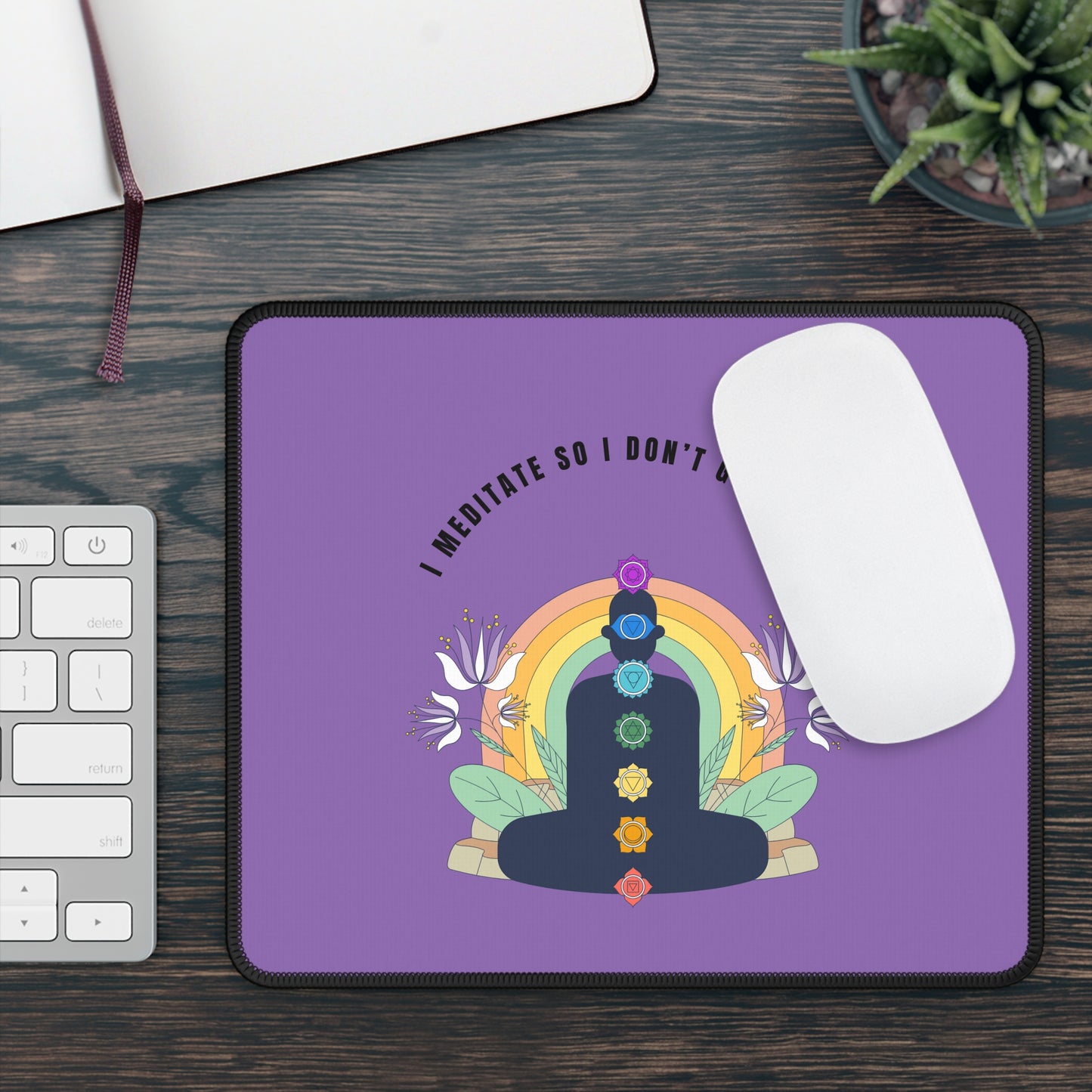 Mindfulness Gaming Mouse Pad, Funny Desk Accessory, Stress Relief Gift, Meditation Decor, Gamer Essential