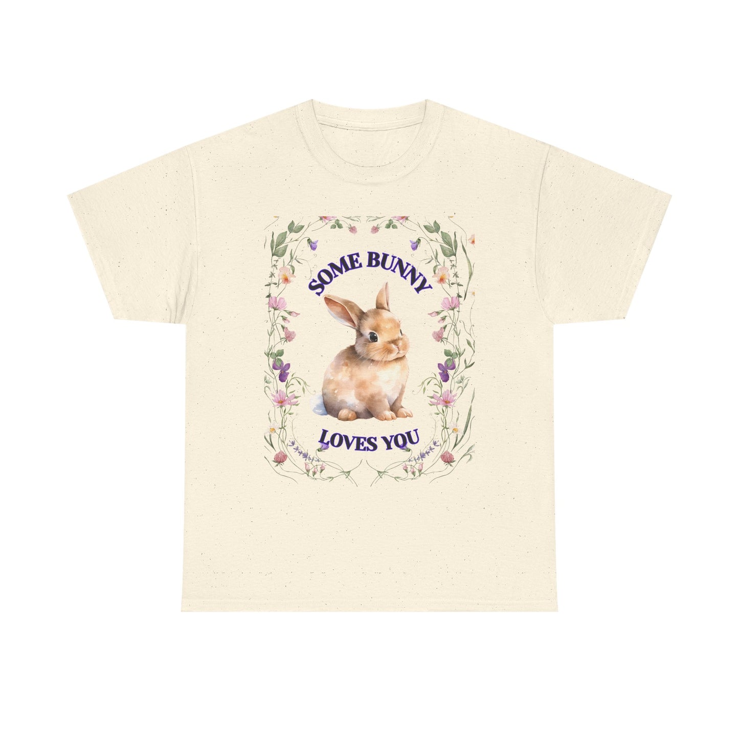Some Bunny Loves You Tee, Cute Rabbit Shirt, Unisex Spring T-Shirt, Easter Gift, Flower Graphic Tee, Animal Lover Top