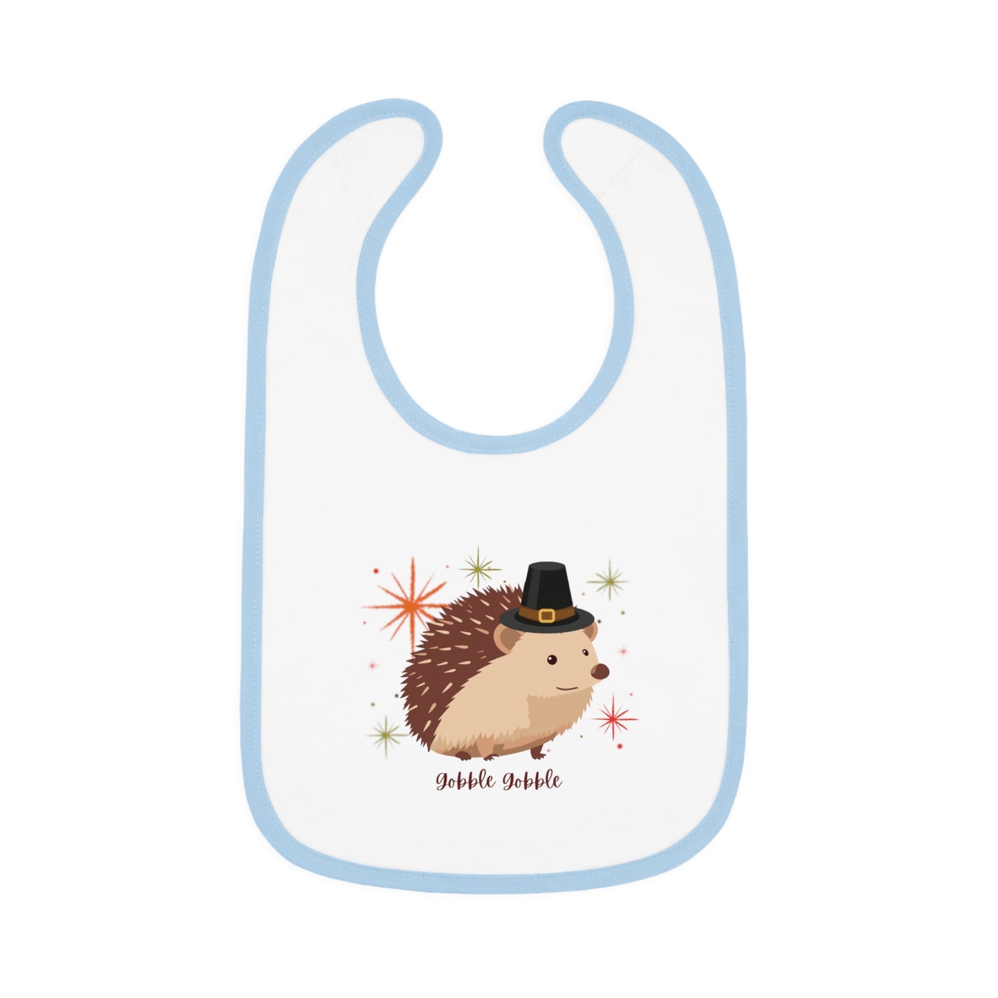 Cute Hedgehog Thanksgiving Baby Bib, Baby Shower Gift Idea, Cute Animal Bib, Toddler Bibs, Hedgehog Theme