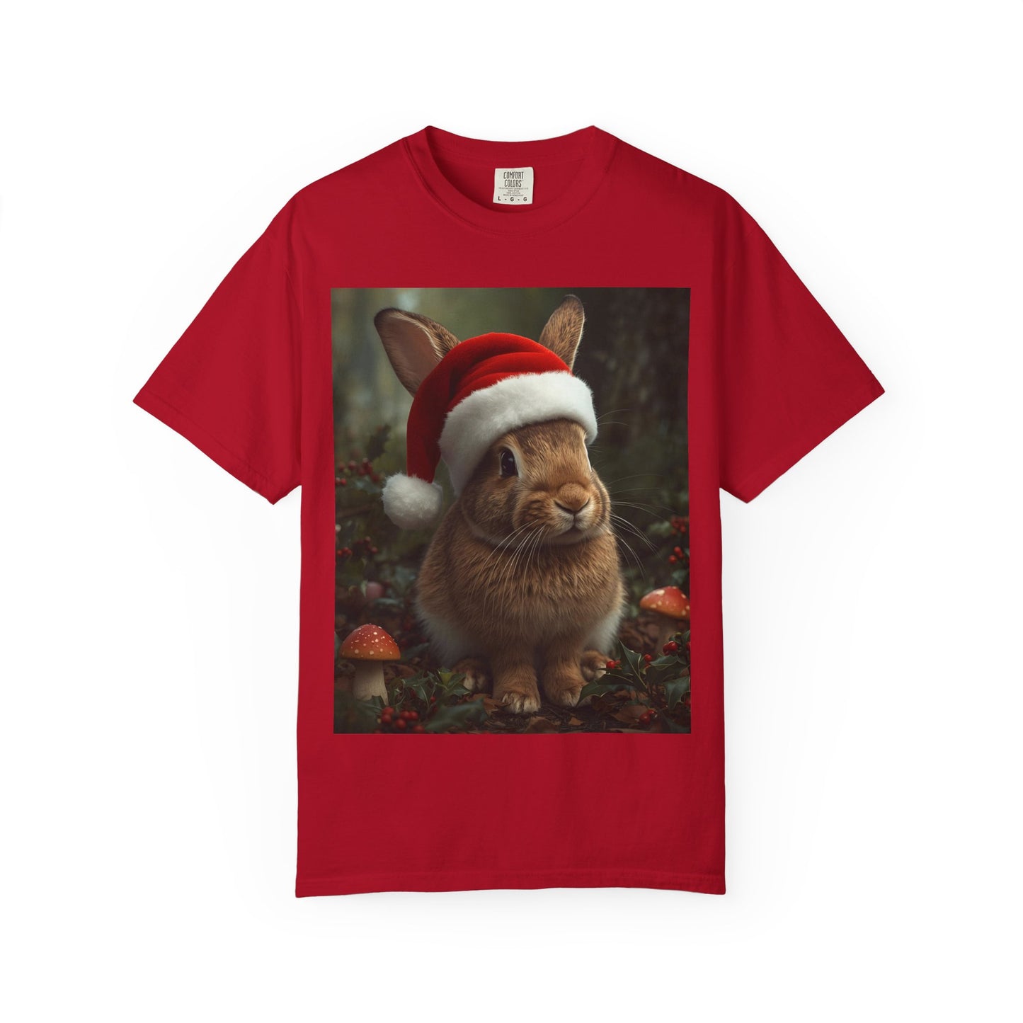 Festive Bunny T-Shirt, Funny Christmas Tee, Cute Holiday Shirt, Animal Lover Gift, Winter Apparel