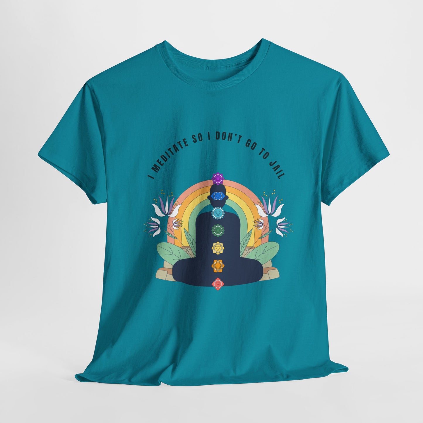 Meditation Humor Tee, Unisex Cotton T-Shirt for Yoga Lovers, Gift for Mindfulness Practitioners, Funny Meditation Shirt