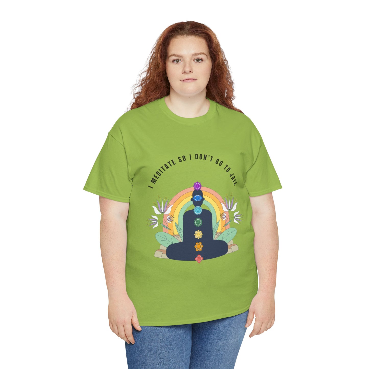 Meditation Humor Tee, Unisex Cotton T-Shirt for Yoga Lovers, Gift for Mindfulness Practitioners, Funny Meditation Shirt