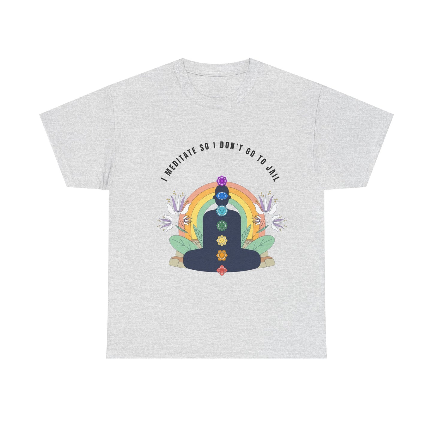 Meditation Humor Tee, Unisex Cotton T-Shirt for Yoga Lovers, Gift for Mindfulness Practitioners, Funny Meditation Shirt