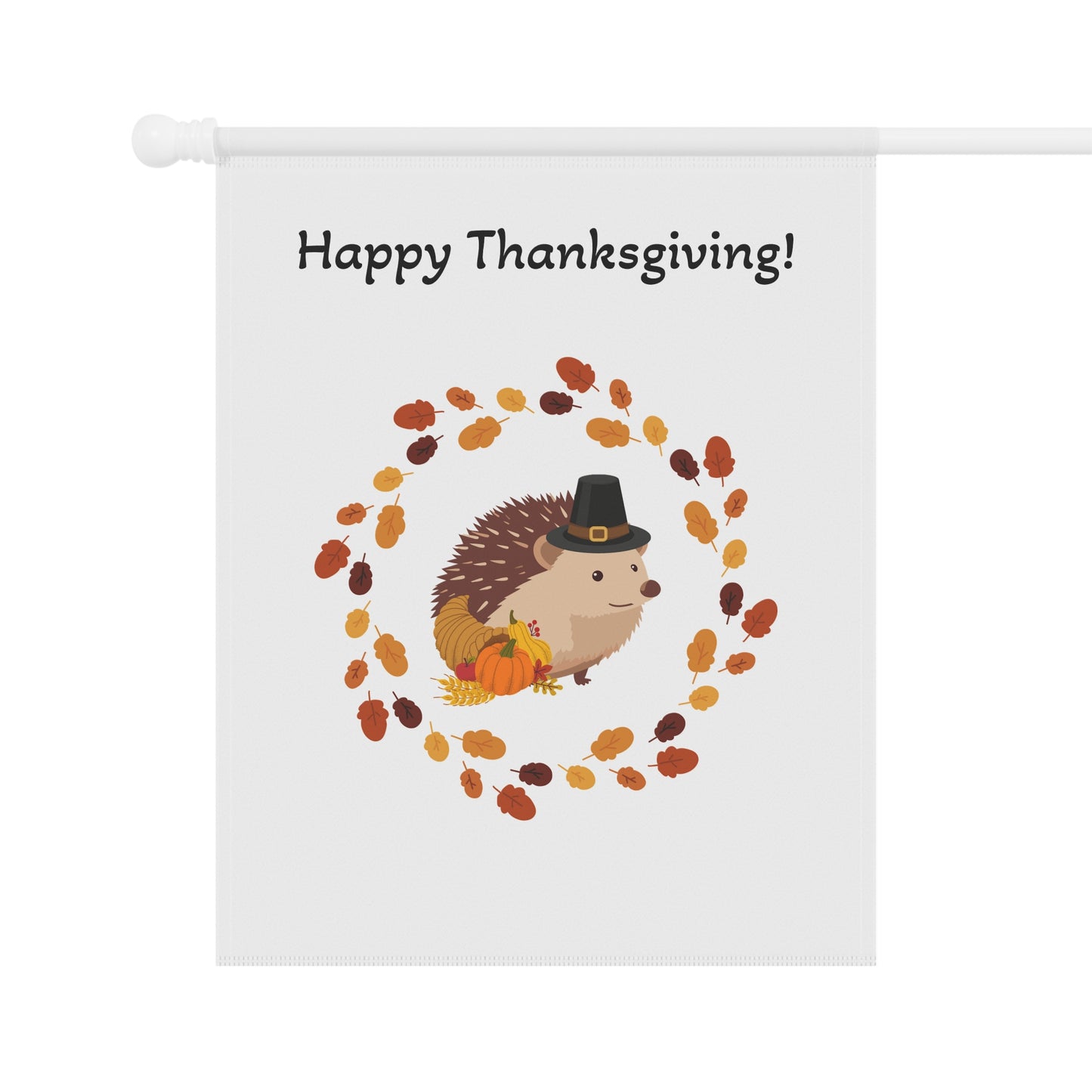 Thanksgiving Garden Banner, Fall Decor, Hedgehog Flag, Autumn Home Decoration, Outdoor Thanksgiving Sign
