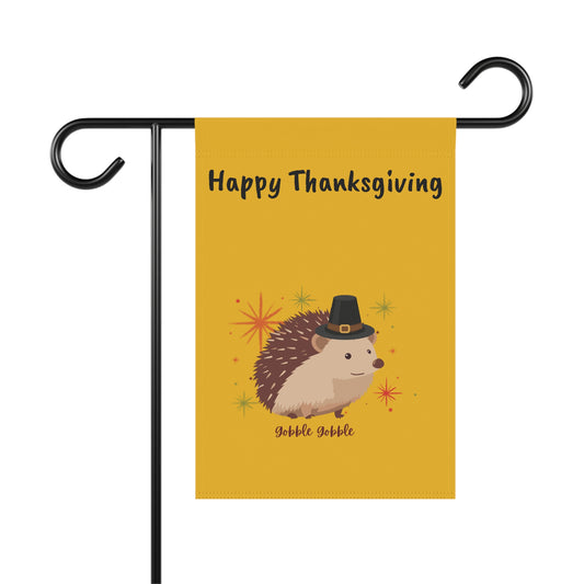 Adorable Fall Garden Banner with Hedgehog Design, Seasonal Decor for Home, Fall Decorations, Autumn Garden Flag, Outdoor Welcome Sign