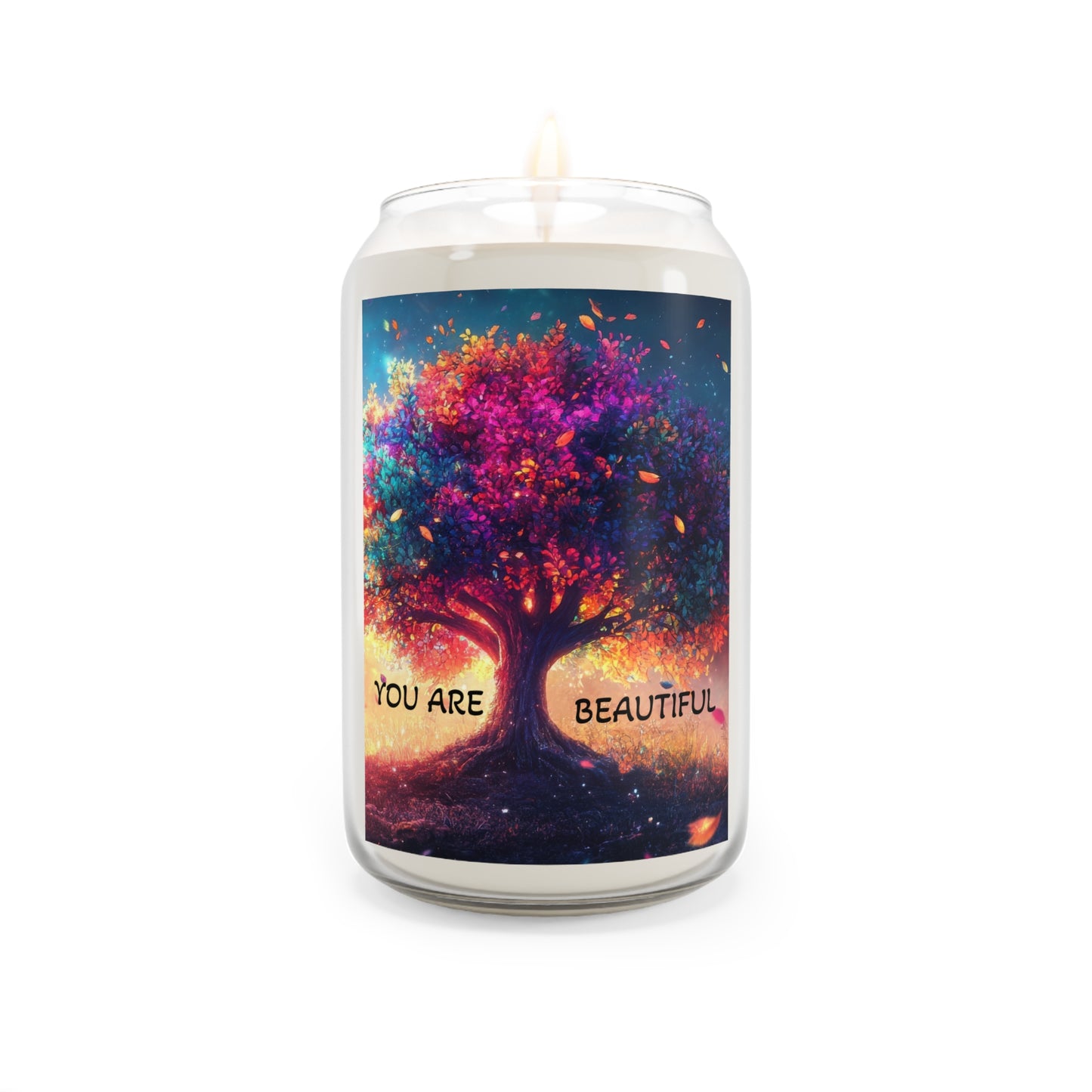 You Are Beautiful Scented Soy Candle — 13.75oz Inspirational Tree Design
