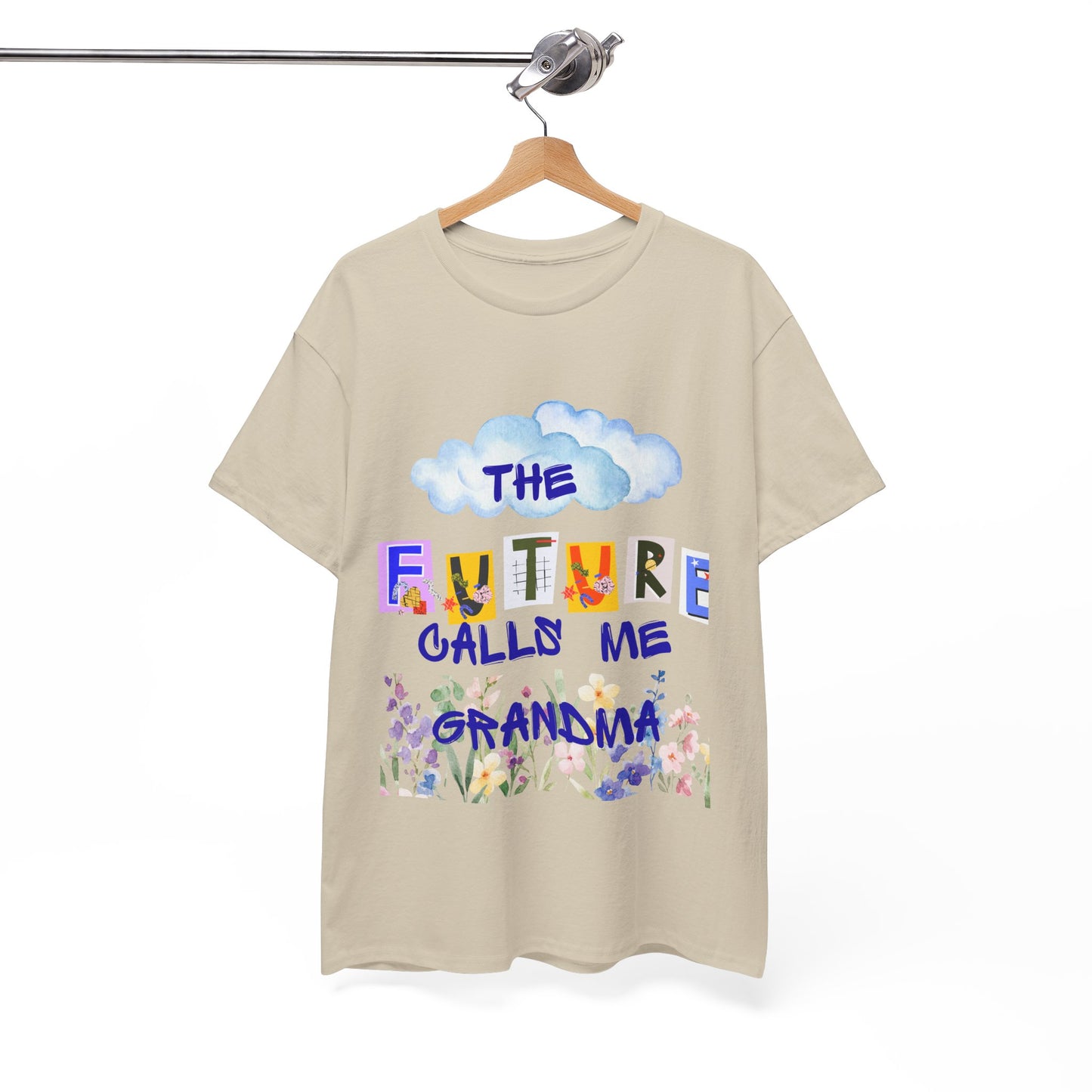 The Future Calls Me Grandma Tee, Unisex Cotton T-Shirt for Grandparents, Birthday Gift, Baby Shower, Family Gatherings, Fun Statement Tee