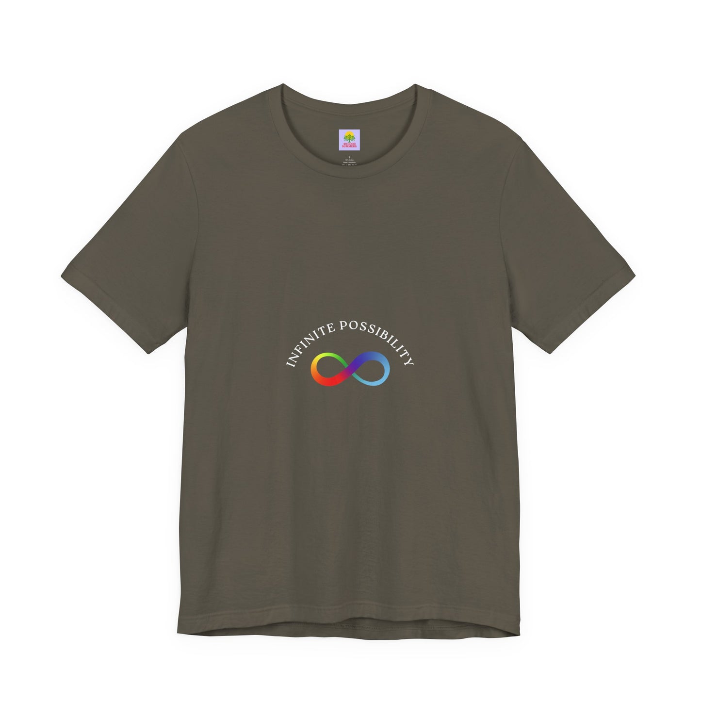 Colorful Infinity Symbol Unisex Tee, LGBTQ+ Pride T-shirt, Casual Everyday Wear, Gift for Friends, Creative Wardrobe Essential
