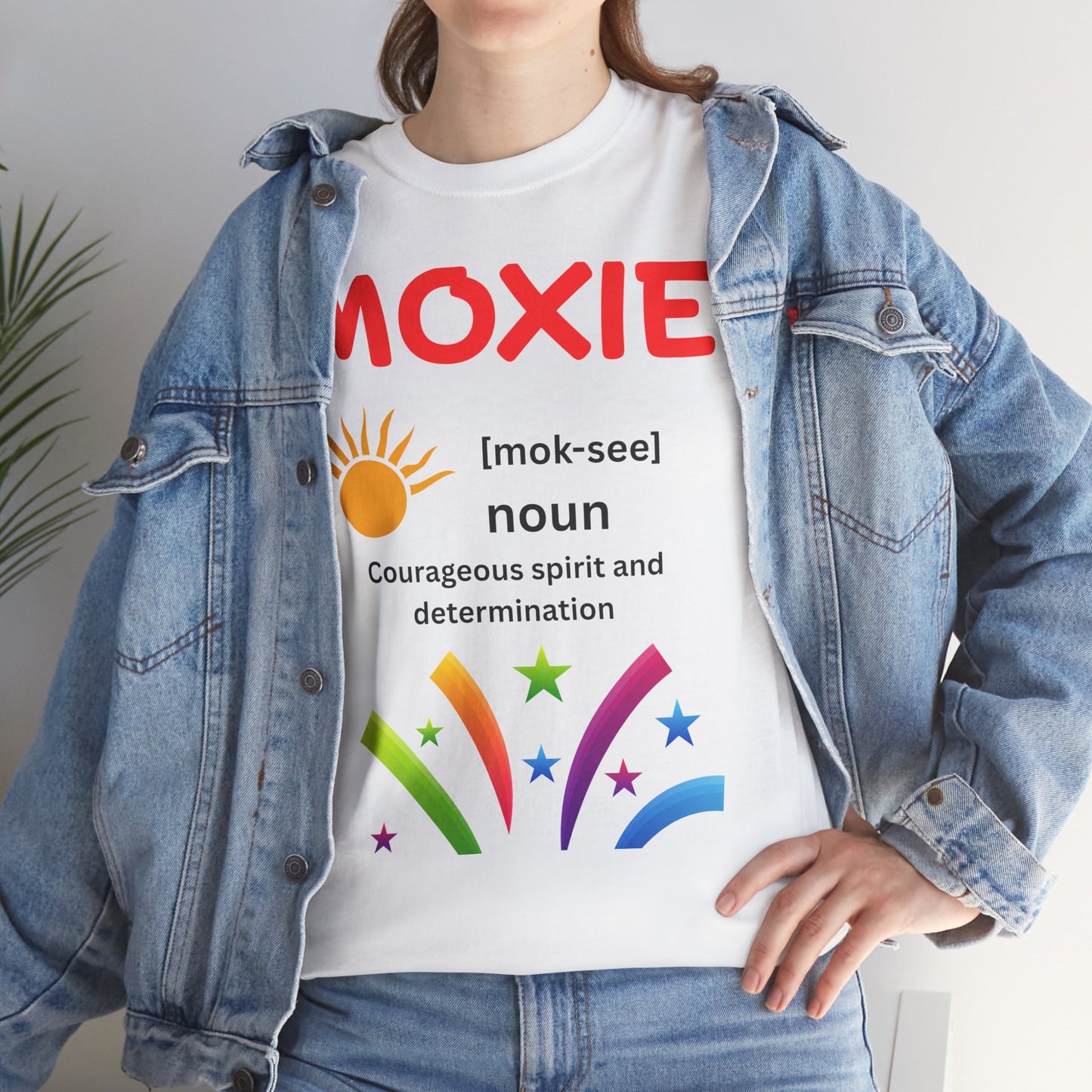 Moxie Definition Tee, Unisex Heavy Cotton T-Shirt, Inspirational Gift, Motivational Apparel, Casual Wear, Birthday & Encouragement Gift