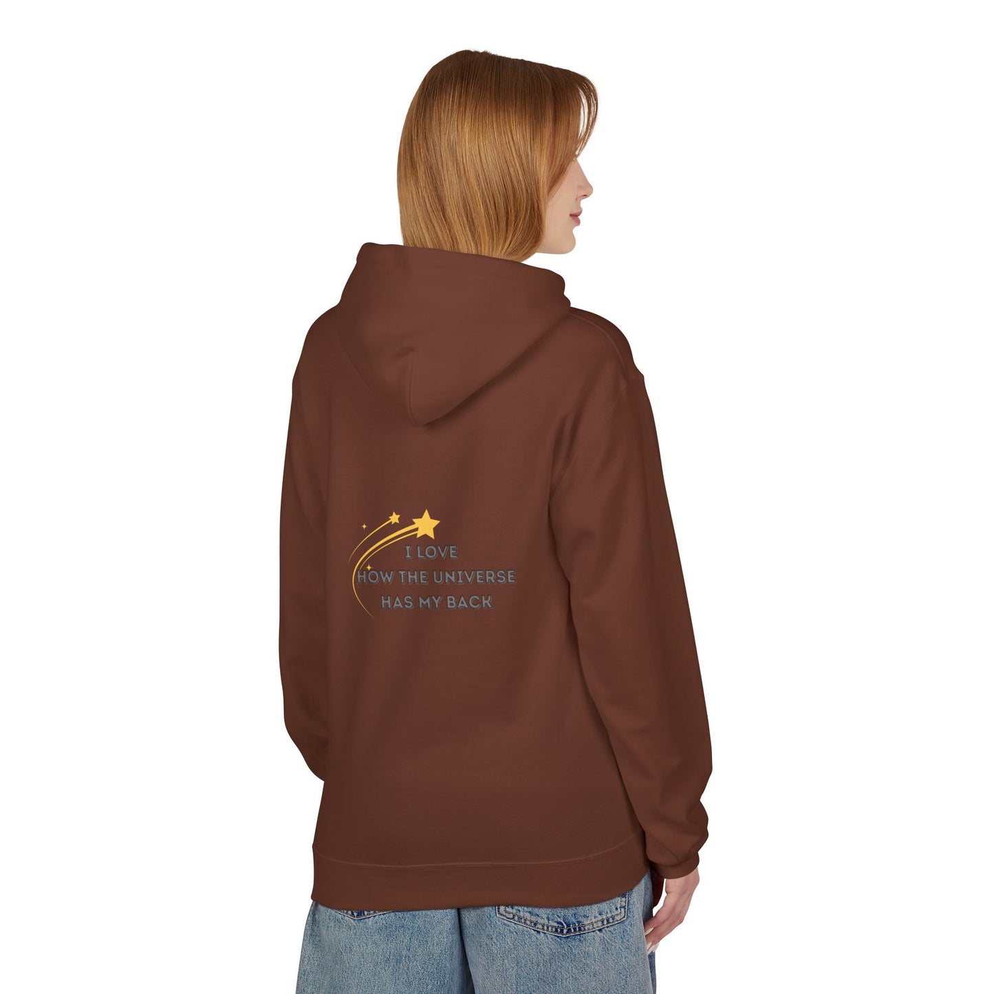 The Universe has my back Cosmic Vibe Hoodie - Unisex Midweight Softstyle Fleece, Perfect for Stargazers, Space Lovers, Unique Gift, Inspirational Apparel, [...]