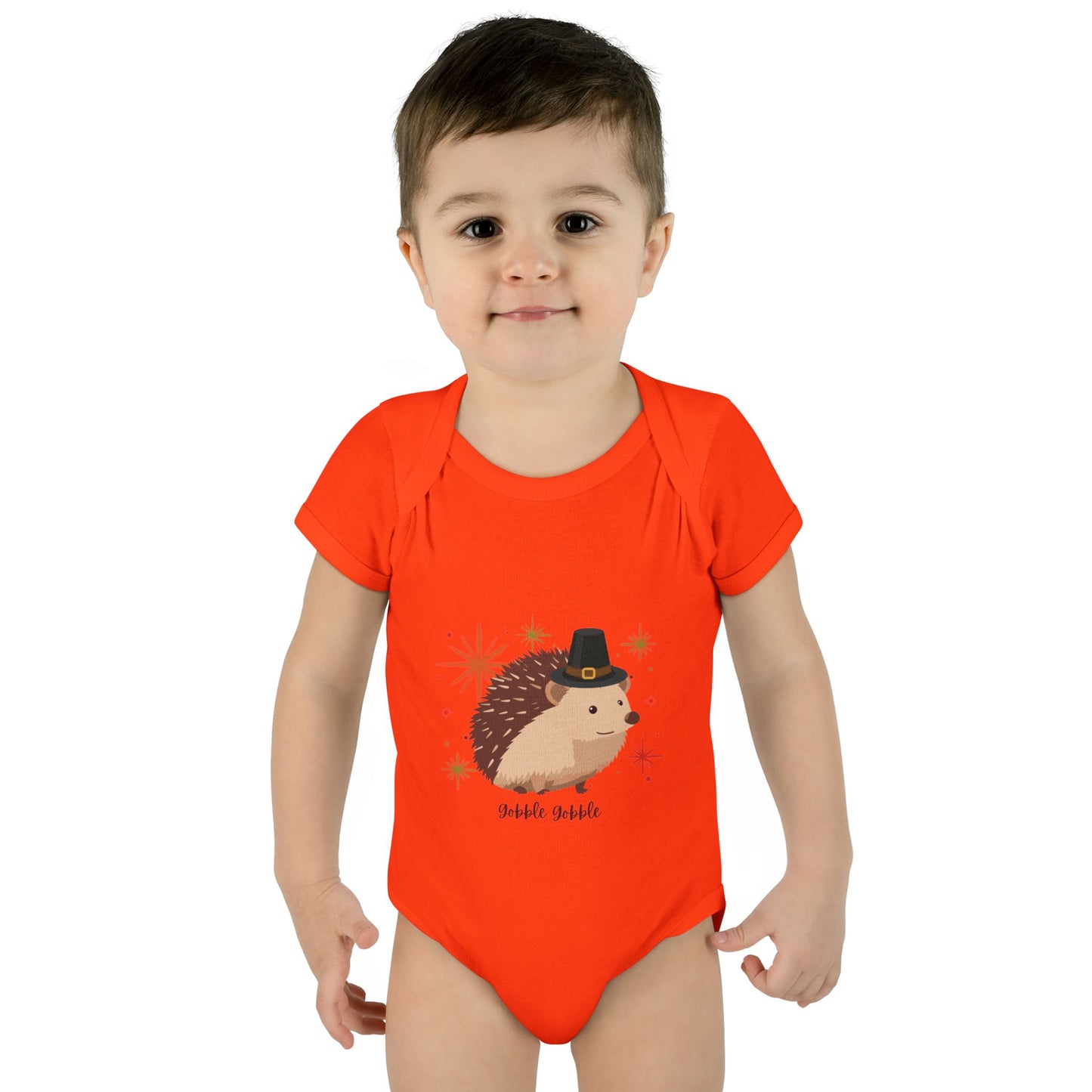 Cute Hedgehog Baby Bodysuit, Thanksgiving Infant Outfit, Baby Shower Gift, Holiday Apparel, Cute Animal Clothing, Newborn Essentials