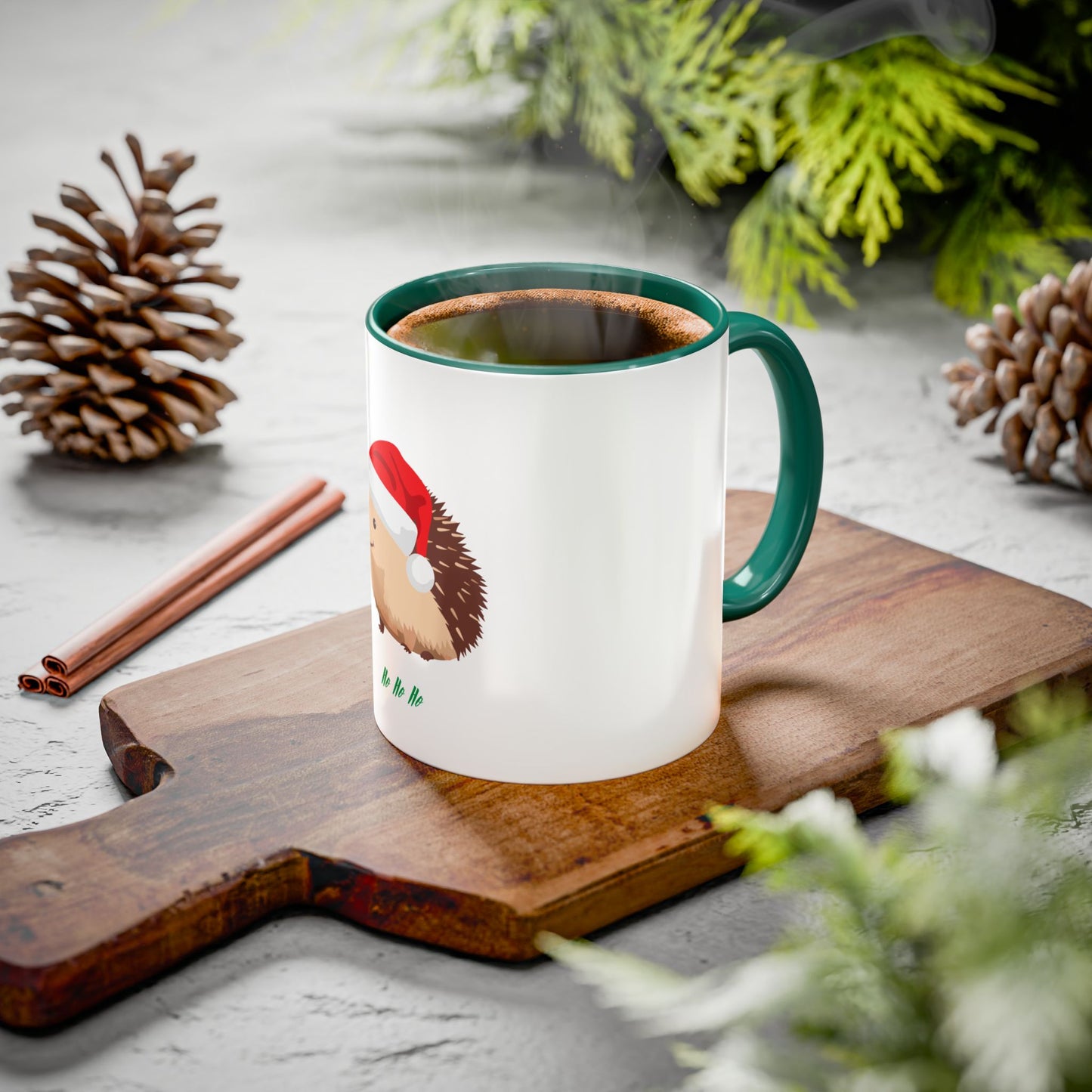 Christmas Hedgehog Mug - Cute Holiday Coffee Cup, Festive Drinkware, Gifts for Animal Lovers, Winter Decor, Unique Tea Mug