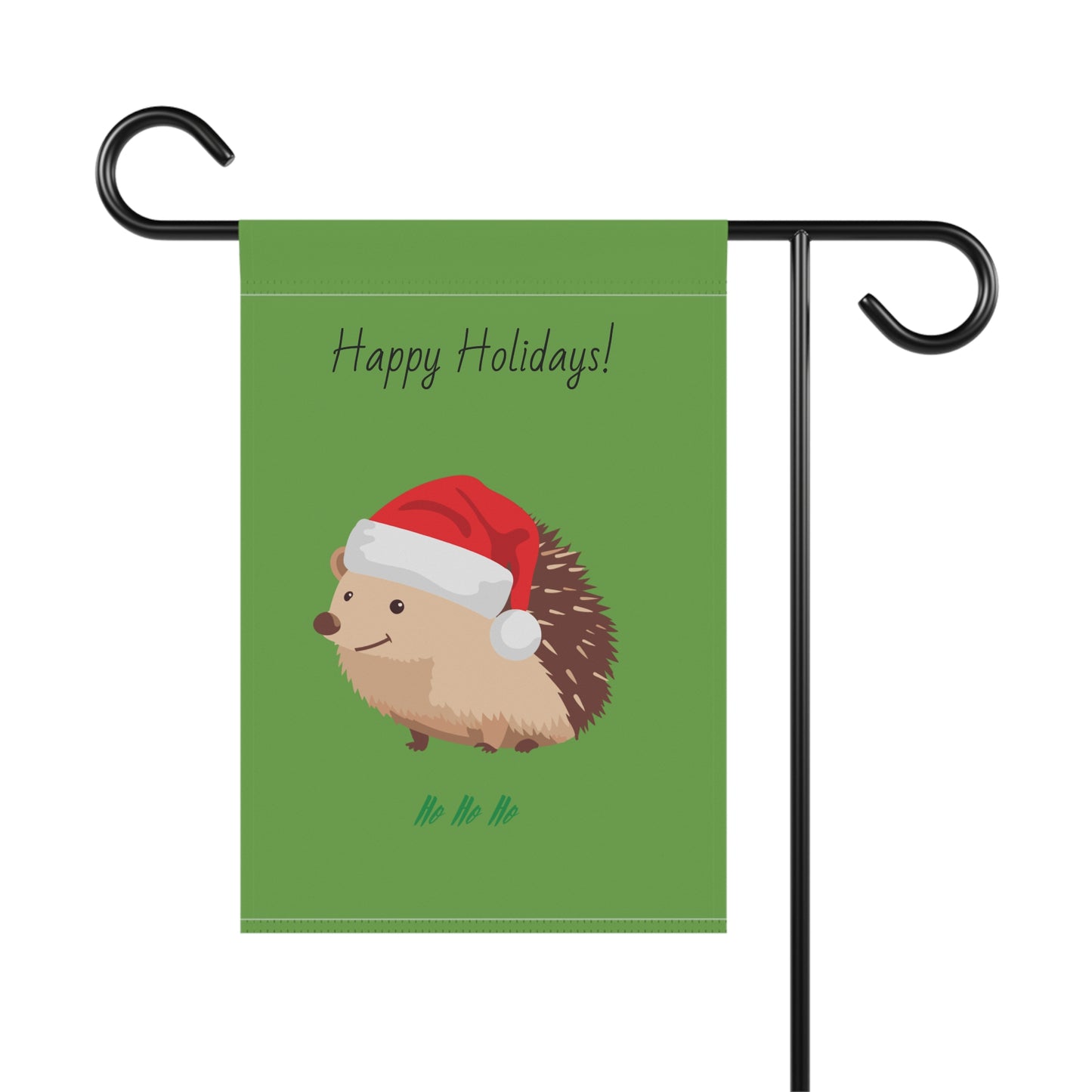 Garden & House Banner, Holiday Garden Flag, cute Hedgehog Holiday Flag