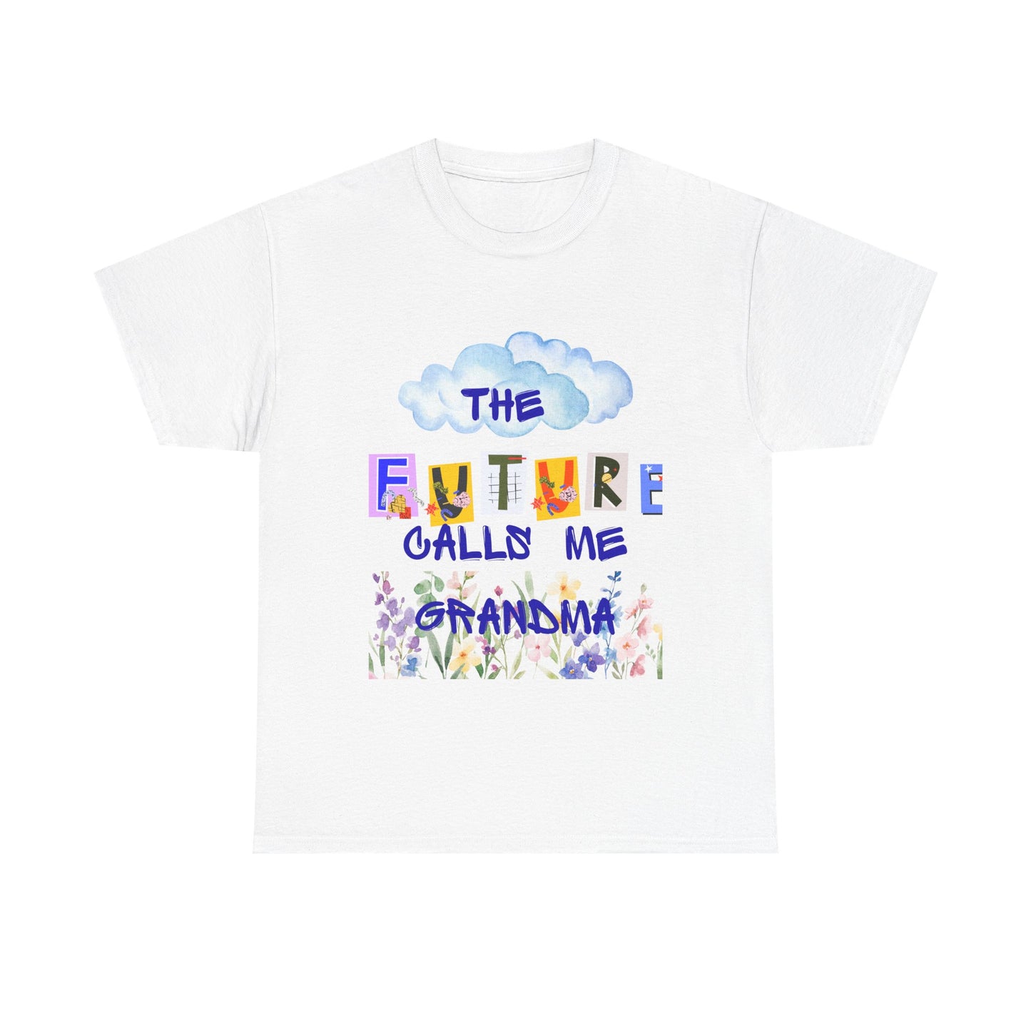 The Future Calls Me Grandma Tee, Unisex Cotton T-Shirt for Grandparents, Birthday Gift, Baby Shower, Family Gatherings, Fun Statement Tee