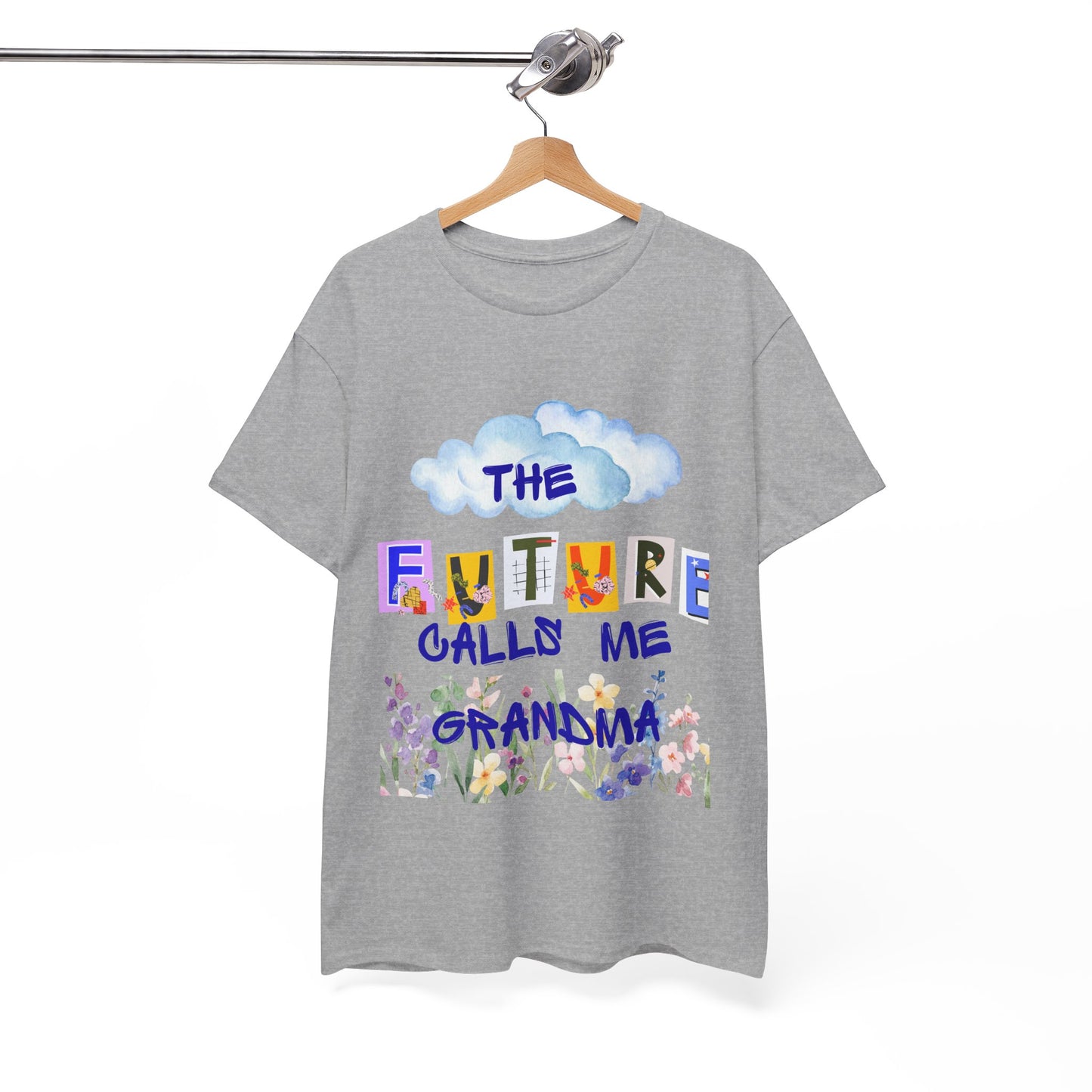 The Future Calls Me Grandma Tee, Unisex Cotton T-Shirt for Grandparents, Birthday Gift, Baby Shower, Family Gatherings, Fun Statement Tee