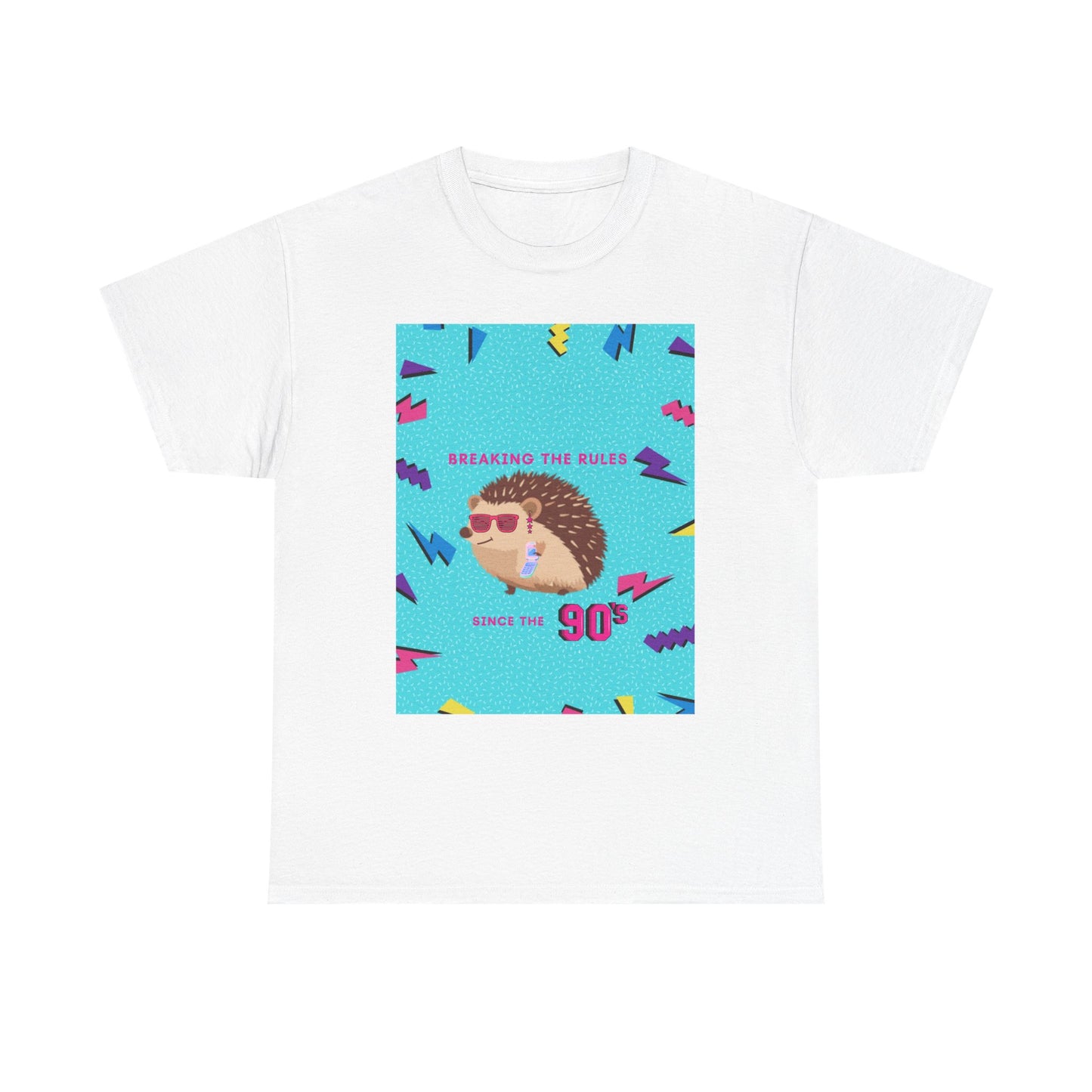 90s Vintage-Inspired Hedgehog Tee | Retro Cotton Shirt, Unisex Casual Wear, Perfect for Nostalgia Lovers, Gift for Birthdays, Summer Outings
