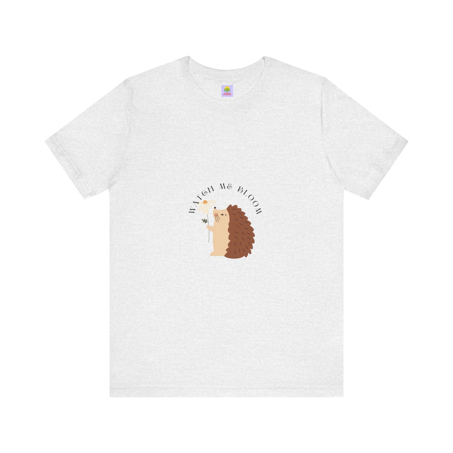Watch Me Bloom Cute Hedgehog Graphic Tee - Fun, Quirky Design for Animal Lovers - Perfect Gift for Birthdays, Casual Wear, Nature Enthusiasts