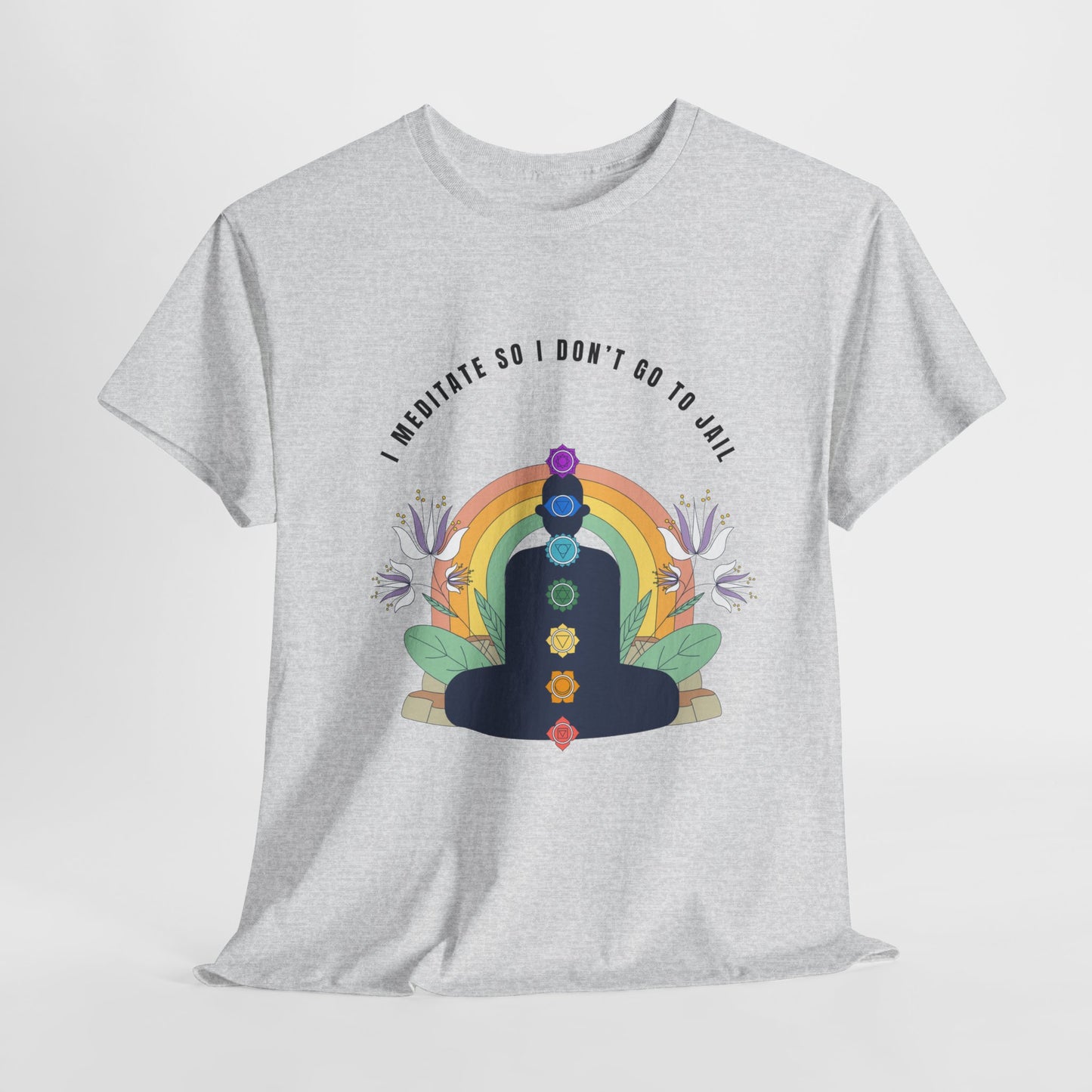 Meditation Humor Tee, Unisex Cotton T-Shirt for Yoga Lovers, Gift for Mindfulness Practitioners, Funny Meditation Shirt