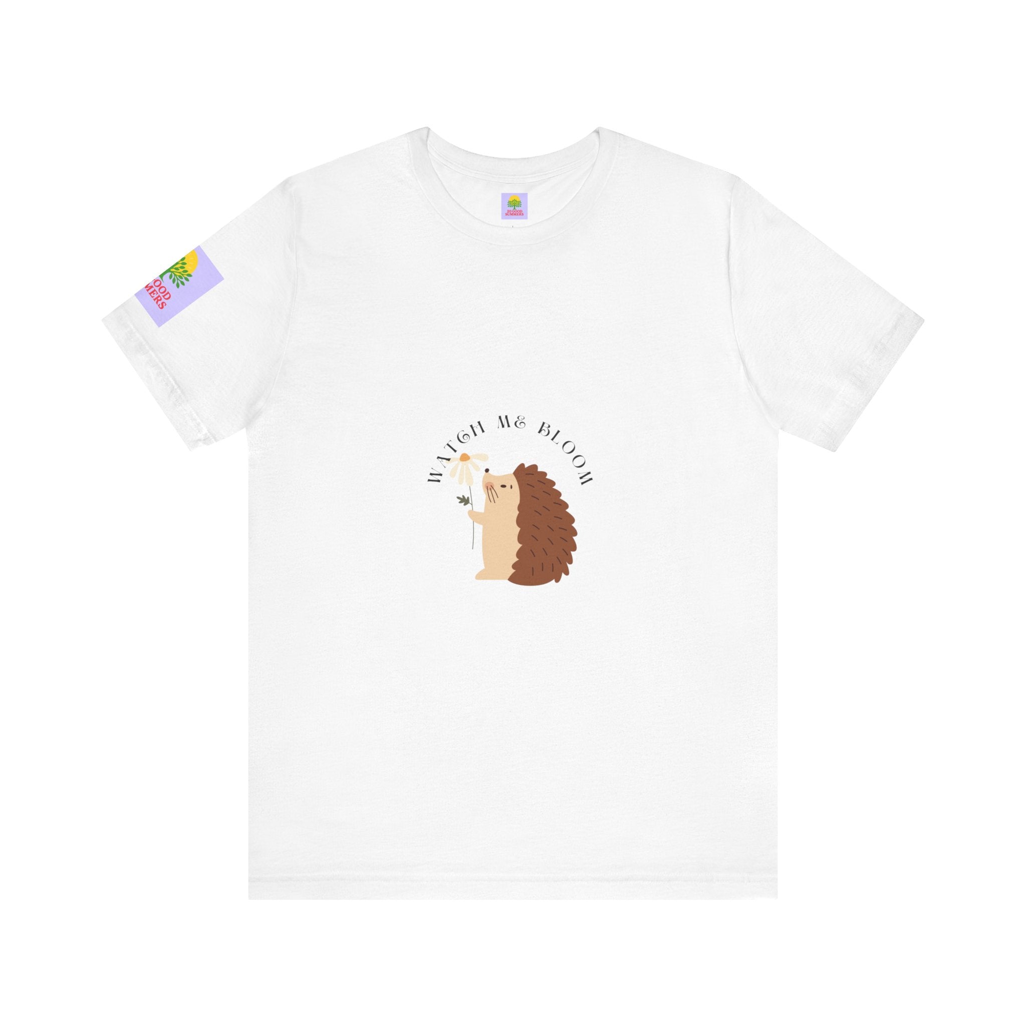 Watch Me Bloom Cute Hedgehog Graphic Tee - Fun, Quirky Design for Animal Lovers - Perfect Gift for Birthdays, Casual Wear, Nature Enthusiasts