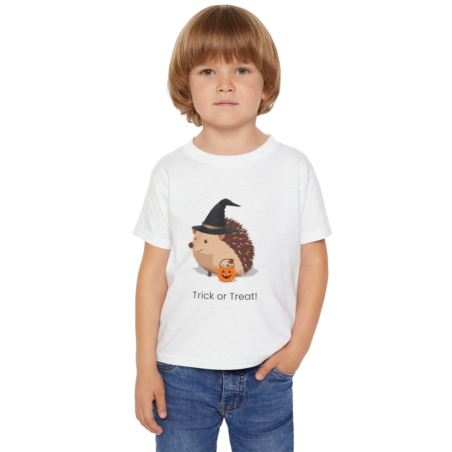 Adorable Halloween Hedgehog Toddler T-shirt, Cute Trick or Treat Shirt, Kids Halloween Outfit, Toddler Costume Top, Fun Fall Apparel