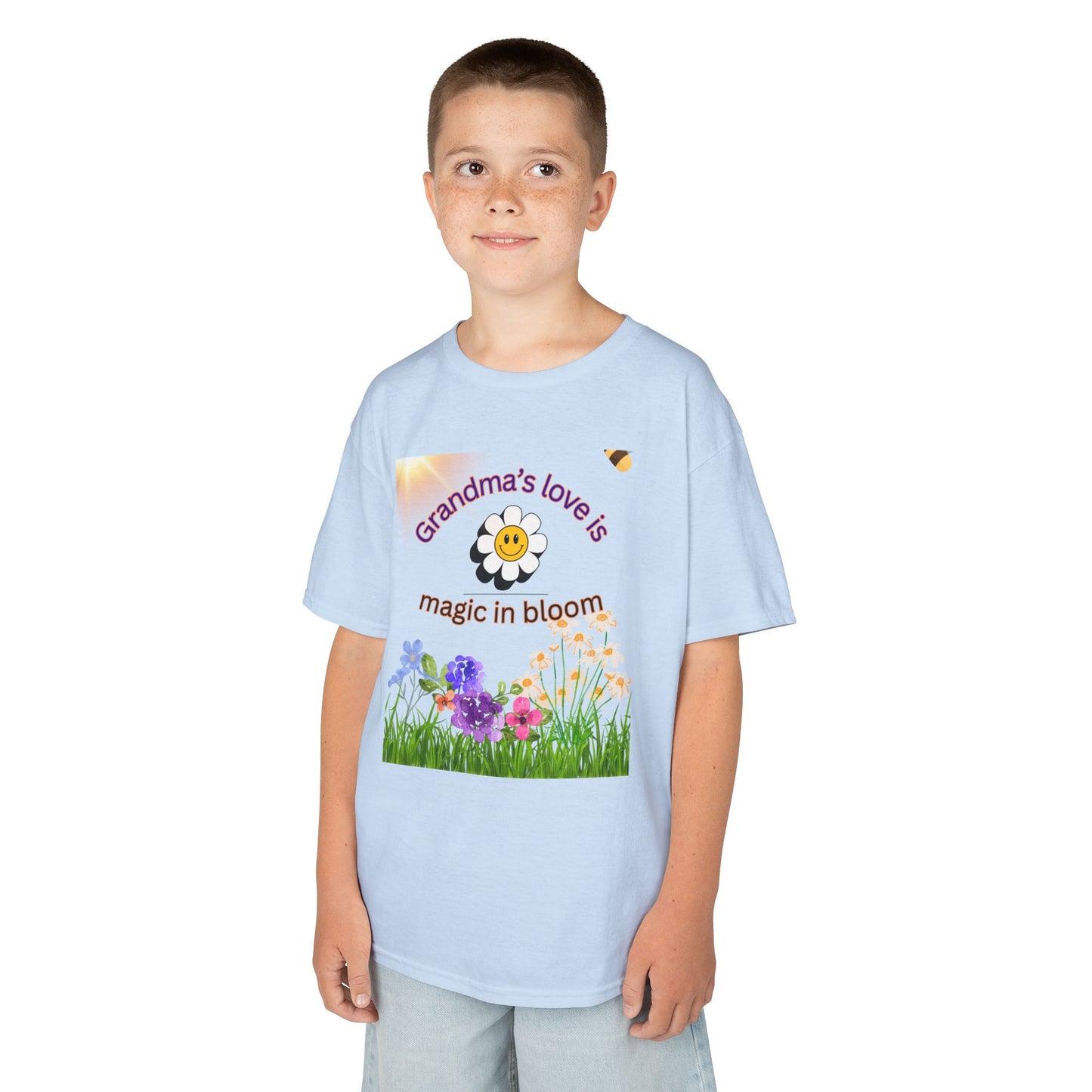 Grandma's Love Kids Tee - Floral Design, Gift for Grandkids, Spring Shirt, Cute Children's Apparel, Birthday Gift, Summer Fun