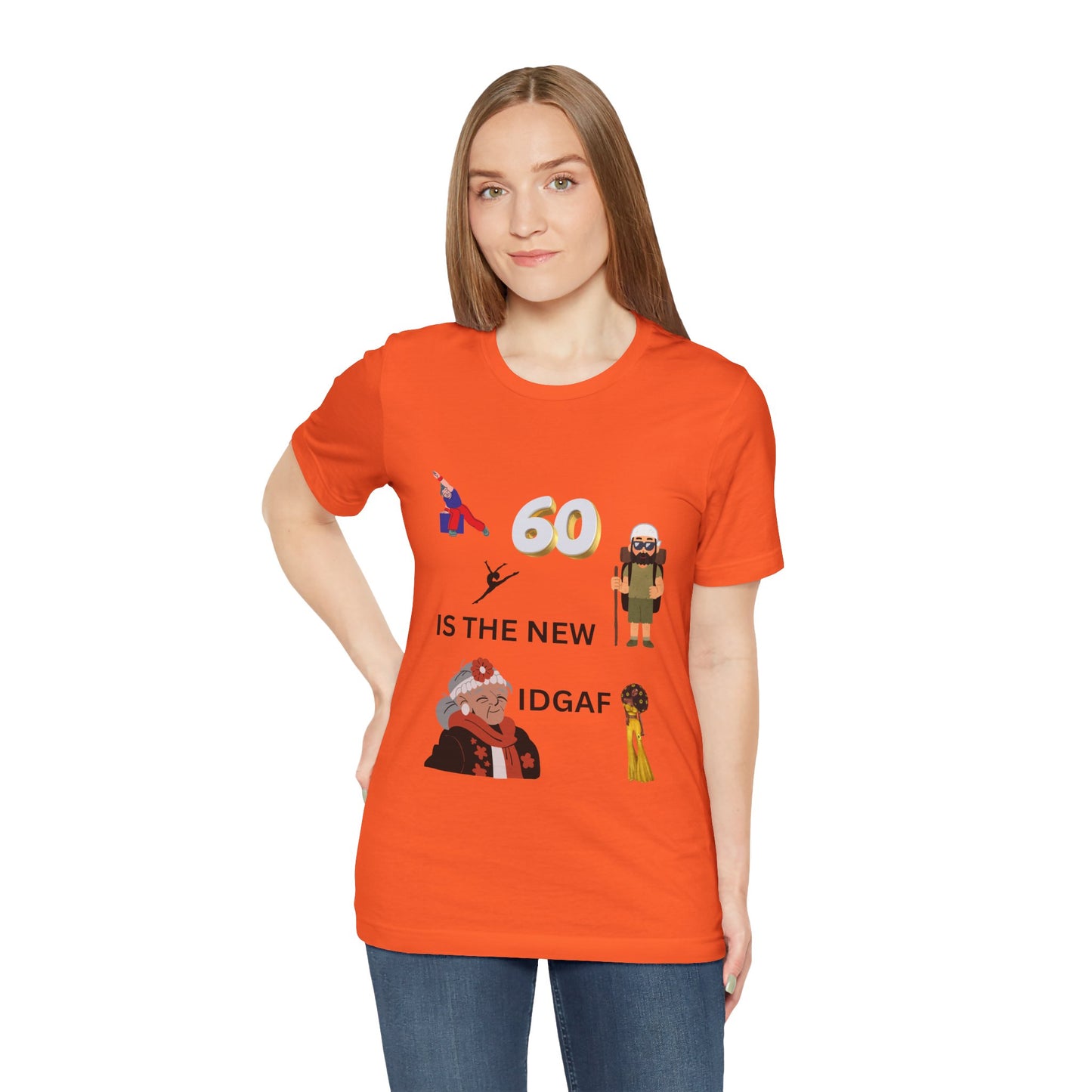 Funny 60th Birthday Tee, Unisex Jersey Short Sleeve Tee, Retirement Gift, Humorous Tee, Celebration Shirt, IDGAF Tee