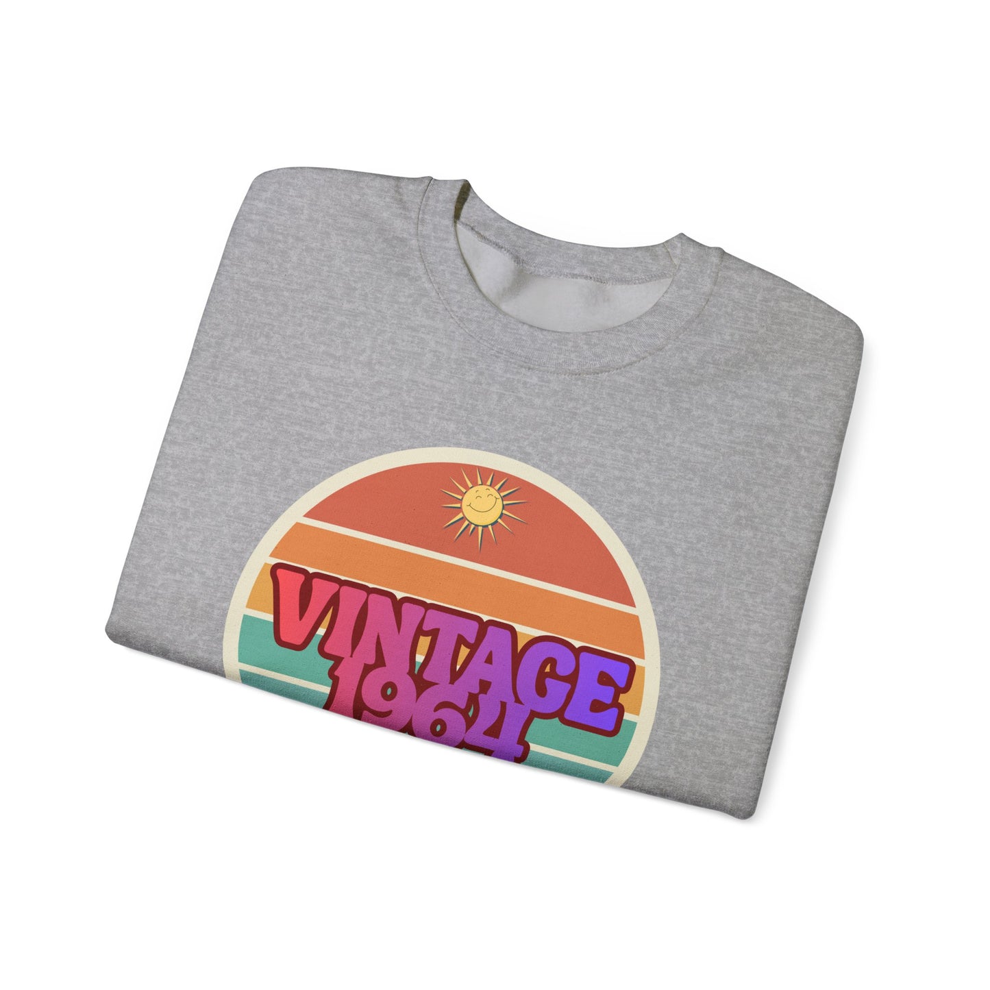 Vintage 1964 Crewneck Sweatshirt — Retro Sunset Graphic Pullover