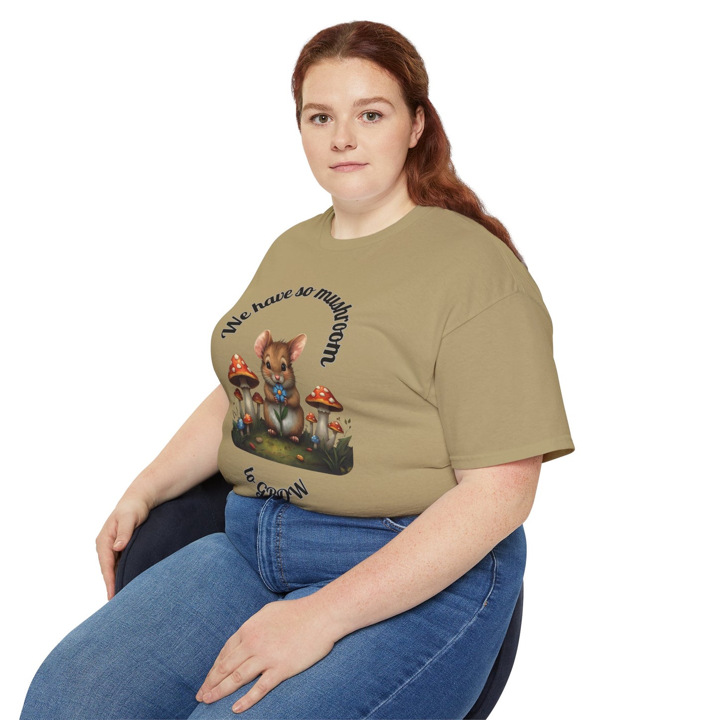 Mushroom Cute Tee, Funny T-Shirt, Vegan Gift, Animal Lover Shirt, Humorous Apparel, Gardening Apparel