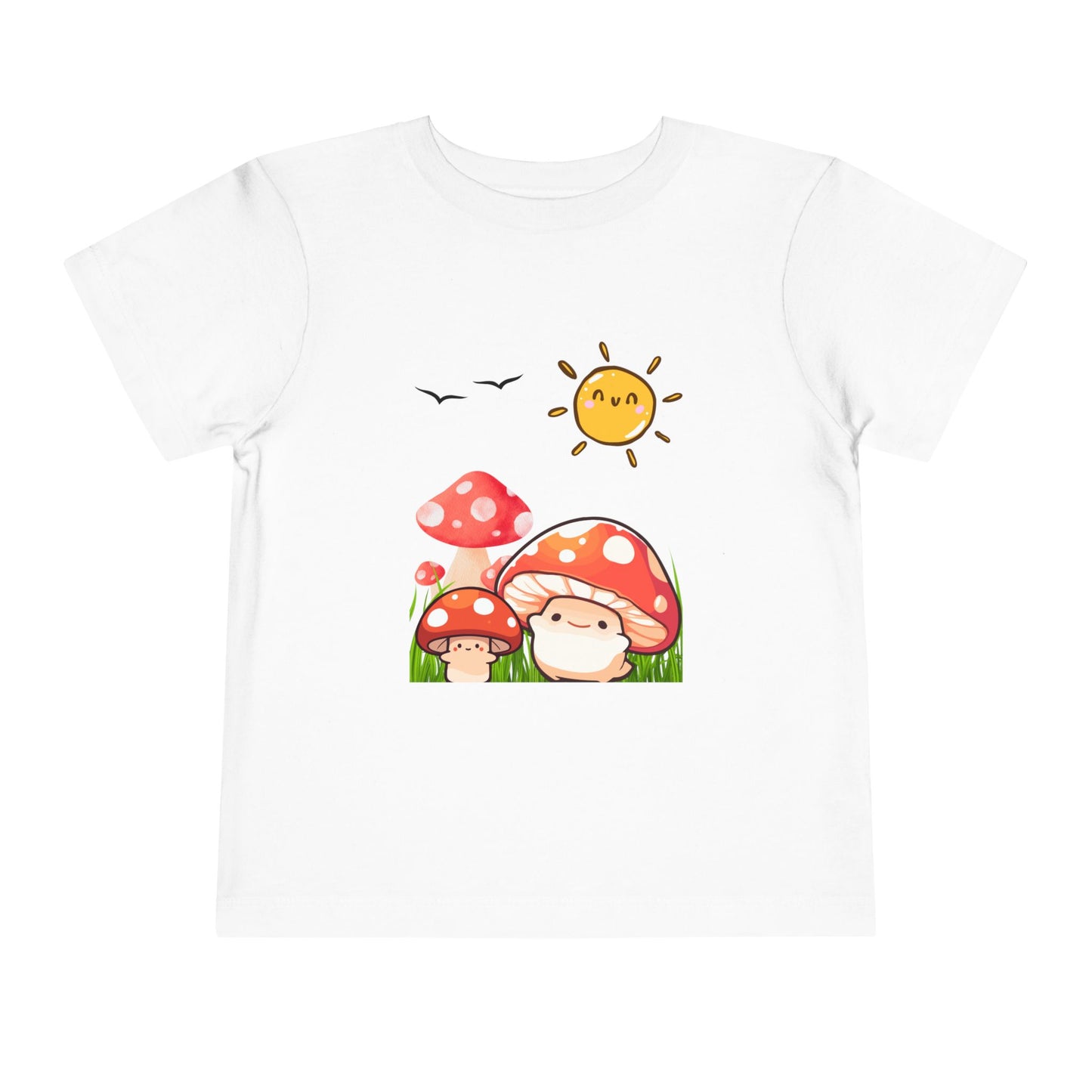 Cute Mushroom Toddler Tee | Short Sleeve Kids Shirt | Nature Lover Gift | Summer Outfit | Playful Toddler Clothing