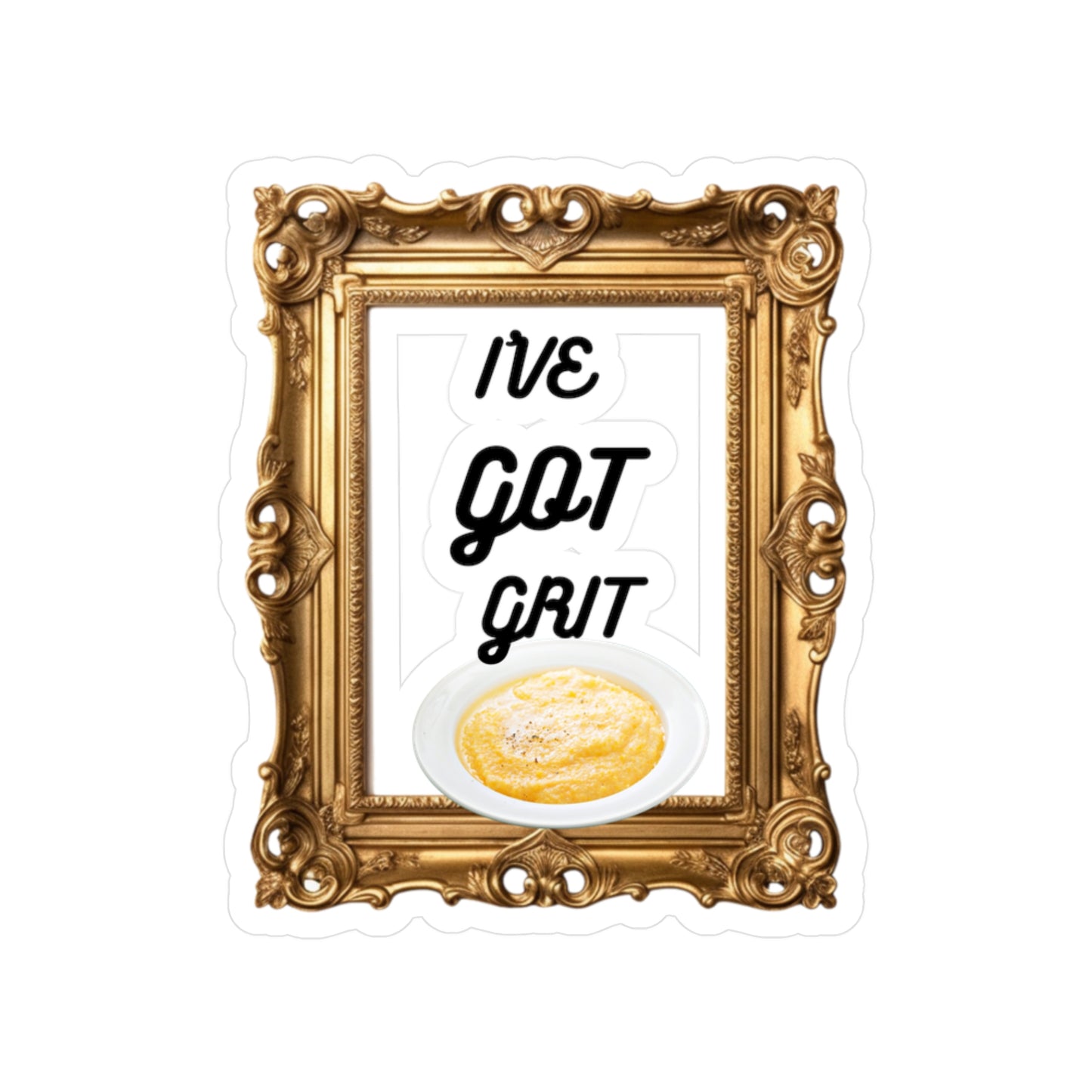 I've Got Grit Kiss-Cut Vinyl Decals - Inspiring Home Decor Stickers, Motivational Quotes, Kitchen Wall Art, Gift for Food Lovers, Self-Care Decor