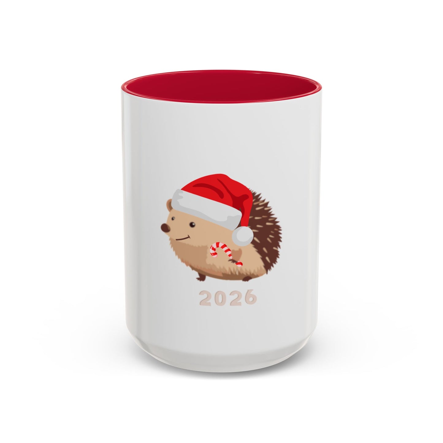 Colorful Mugs (11oz, 15oz) Christmas Mugs, Holiday Mugs, Cute Hedgehog Mugs, adorable Holiday hedgehog Mugs